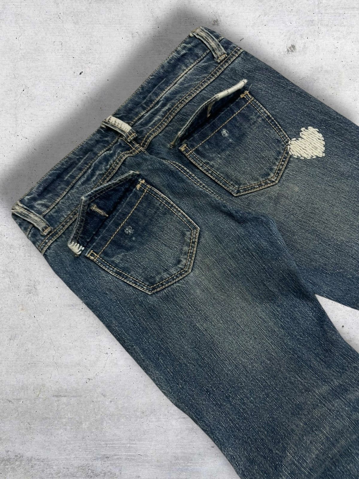 semanticdesign VINTAGE SEMANTIC DESIGN OG JAPAN DESIGNER FLARE RIPPED DENIM Size US 30 / EU 46 - 15 Thumbnail