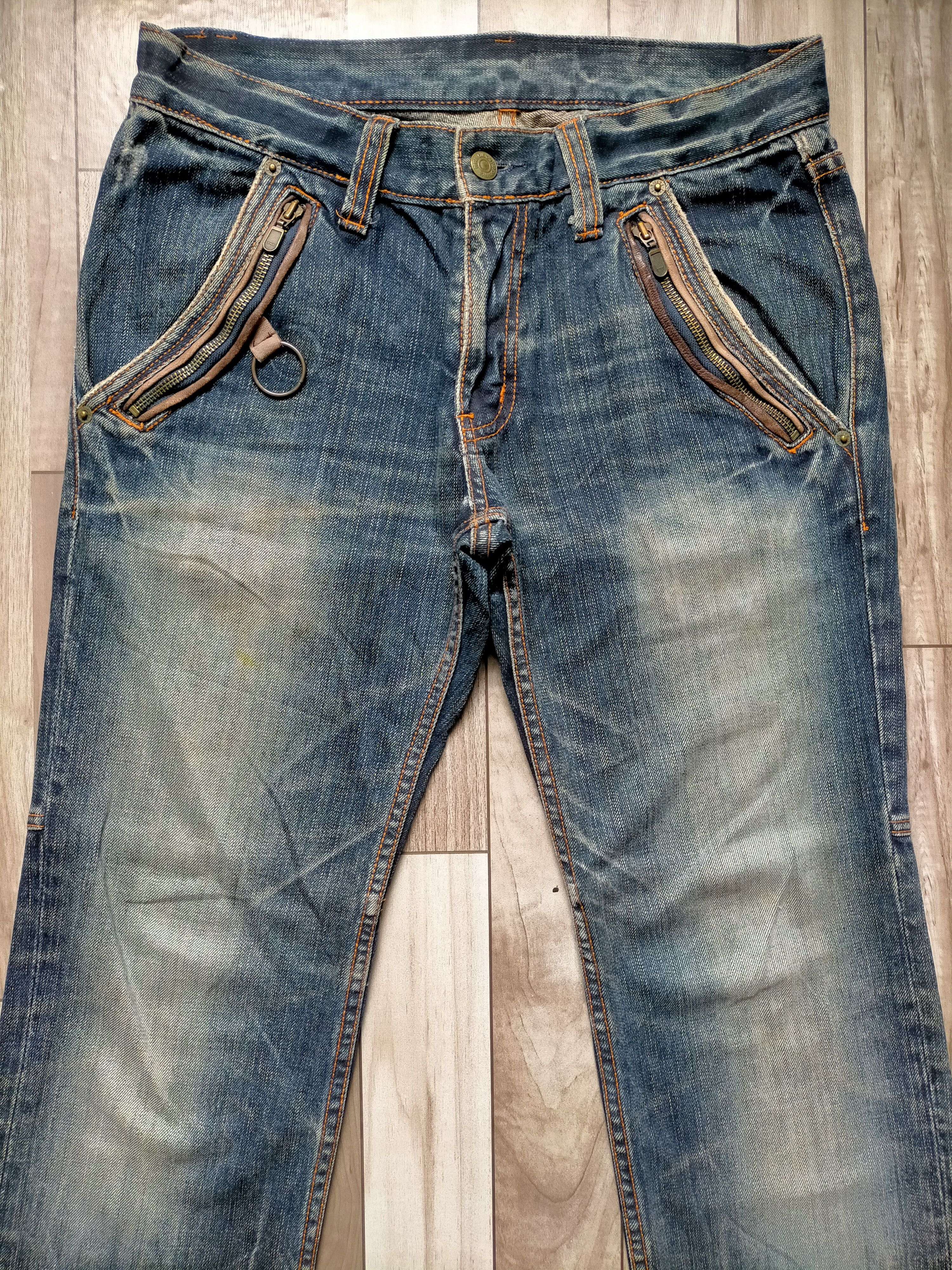 Japanese Brand × PPFM Vtg! PPFM Peyton Place jeans Cow Leather Denim Size US 30 / EU 46 - 3 Thumbnail