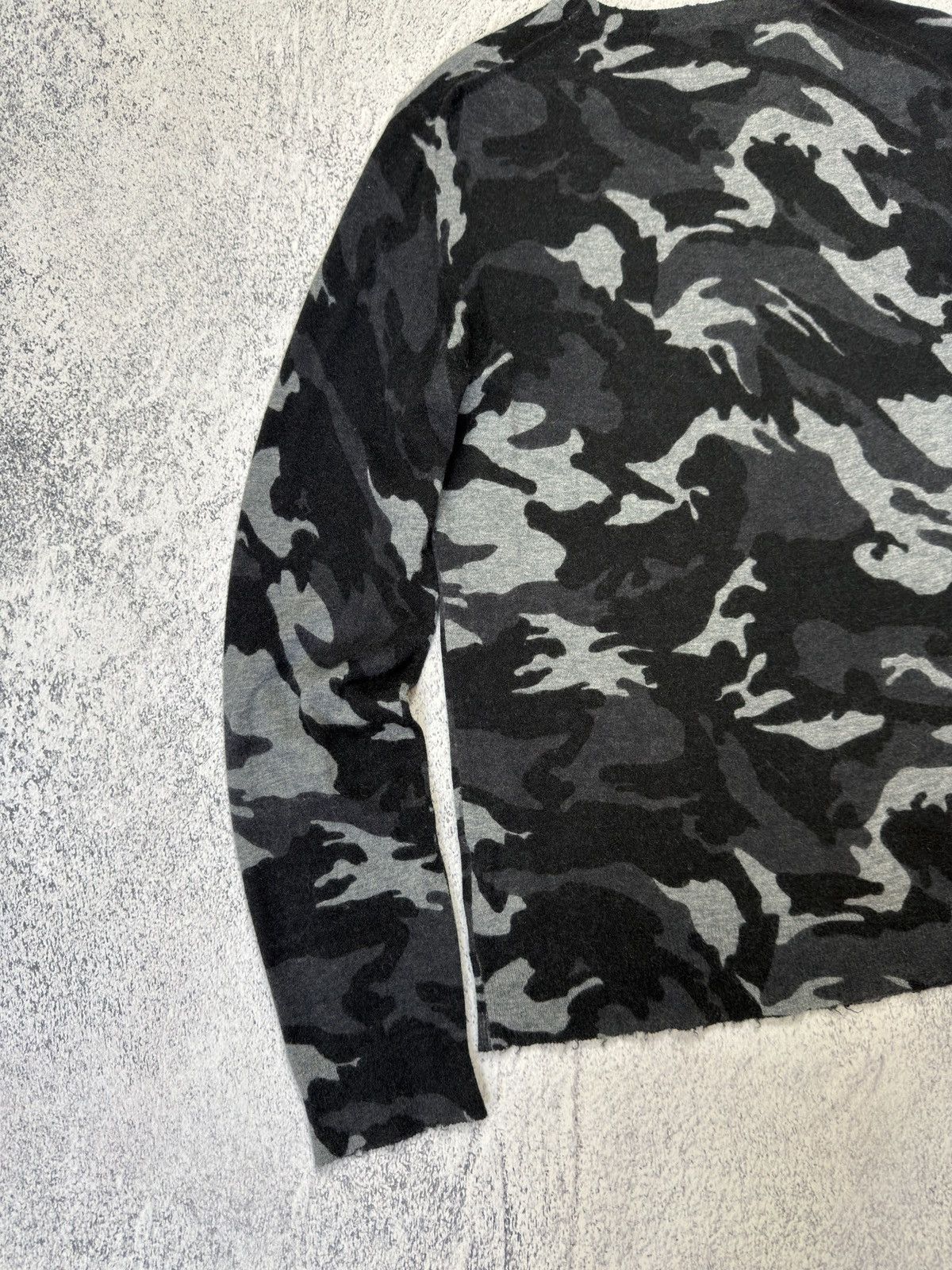 Zadig & Voltaire ZADIG & VOLTAIRE GREY CAMOUFLAGE CASHMERE CREWNECK JUMPER Size US M / EU 48-50 / 2 - 13 Thumbnail