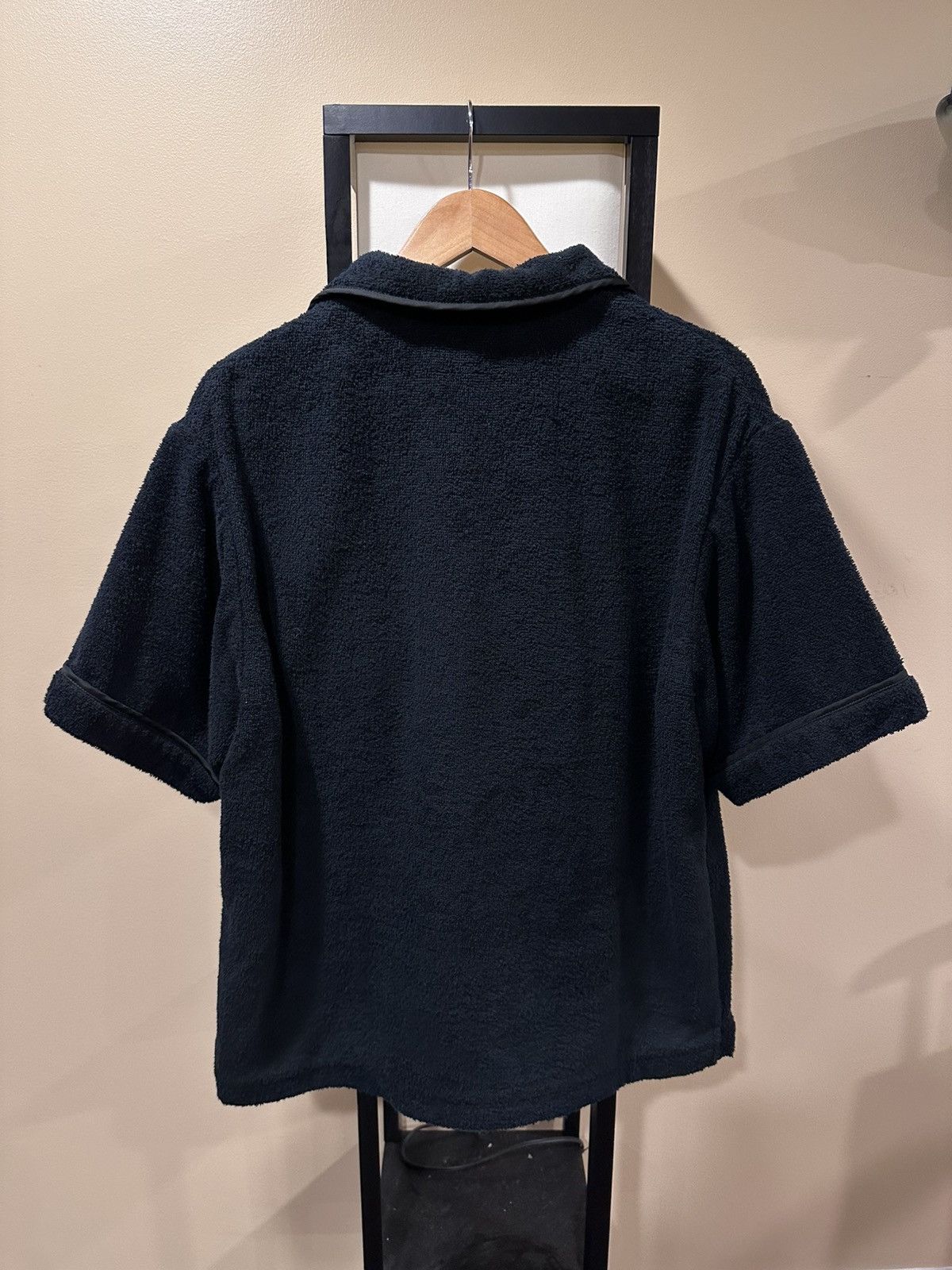 Prada Prada Spugna Terry Towel Dark Navy Bowling Button Up Shirt Size US M / EU 48-50 / 2 - 2 Thumbnail