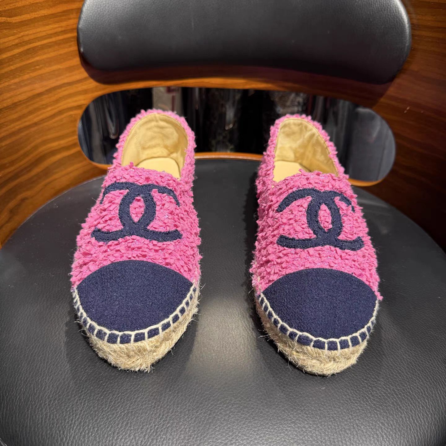 Chanel Chanel Pink Tweed Espadrilles K15 Size US 7 / IT 37 - 2 Thumbnail