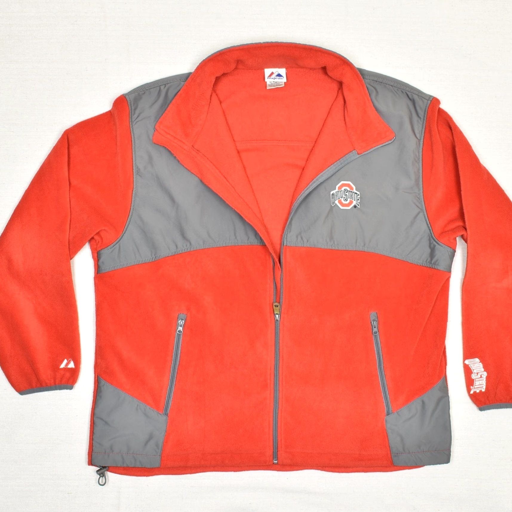 Vintage Majestic Full Zip Jacket Fleece Pockets Polyester Red 2XL Men Jacket Modern 2XL Majestic Red Fleece Polyester Pockets Jacket Size US XXL / EU 58 / 5 - 2 Thumbnail