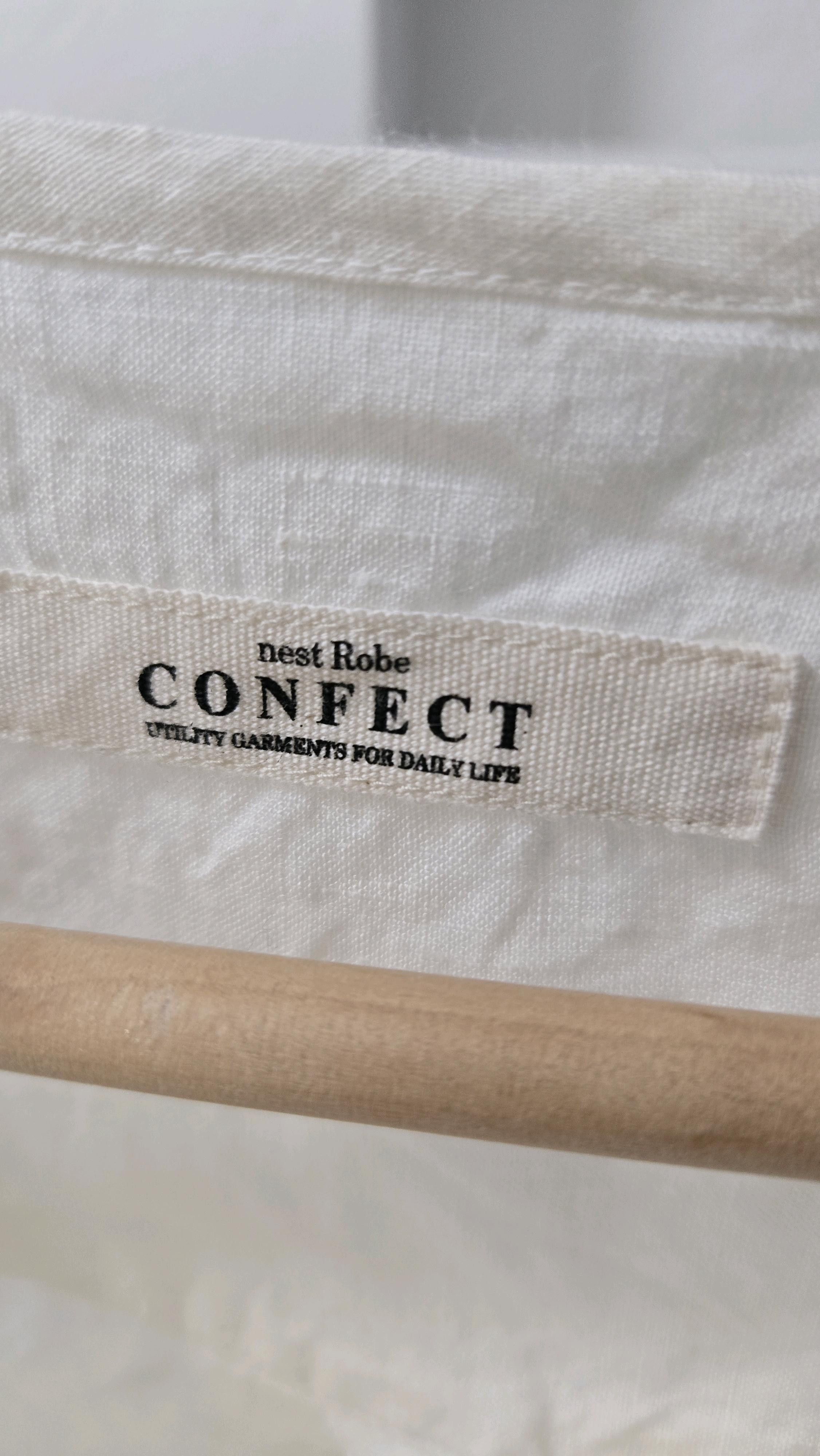 CONFECT No Collar Linen Shirt Size US L / EU 52-54 / 3 - 2 Thumbnail
