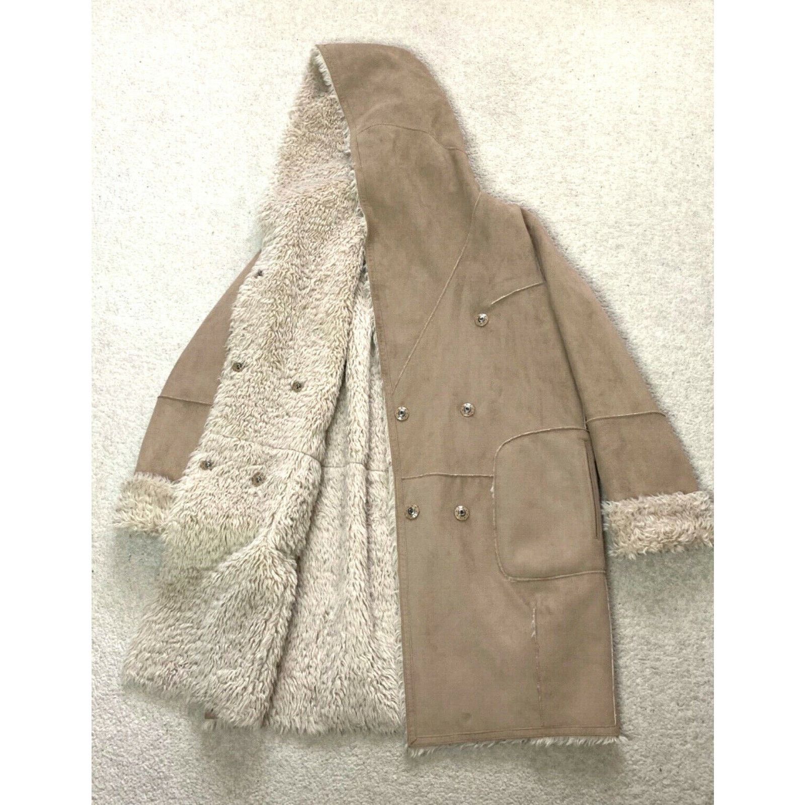 Other Womens MARCCAIN Faux Shearling Fur Coat Jacket N3 UK 12 40 M Size M / US 6-8 / IT 42-44 - 7 Thumbnail
