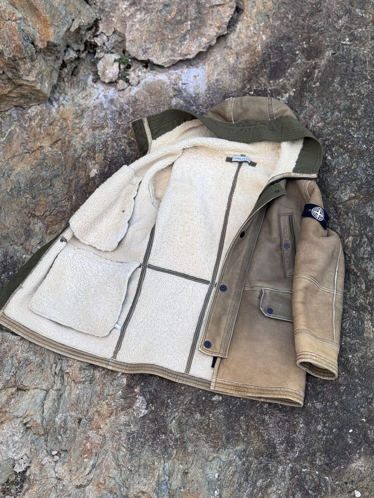 Massimo Osti Stone Island Garmented Mustangs leather sheepskin jacket Size US L / EU 52-54 / 3 - 1 Thumbnail