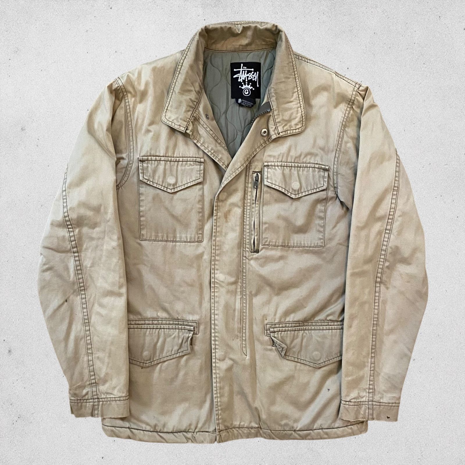 Stussy Vintage Stussy Military M-65 Field Jacket Khaki Size US M / EU 48-50 / 2 - 1 Thumbnail