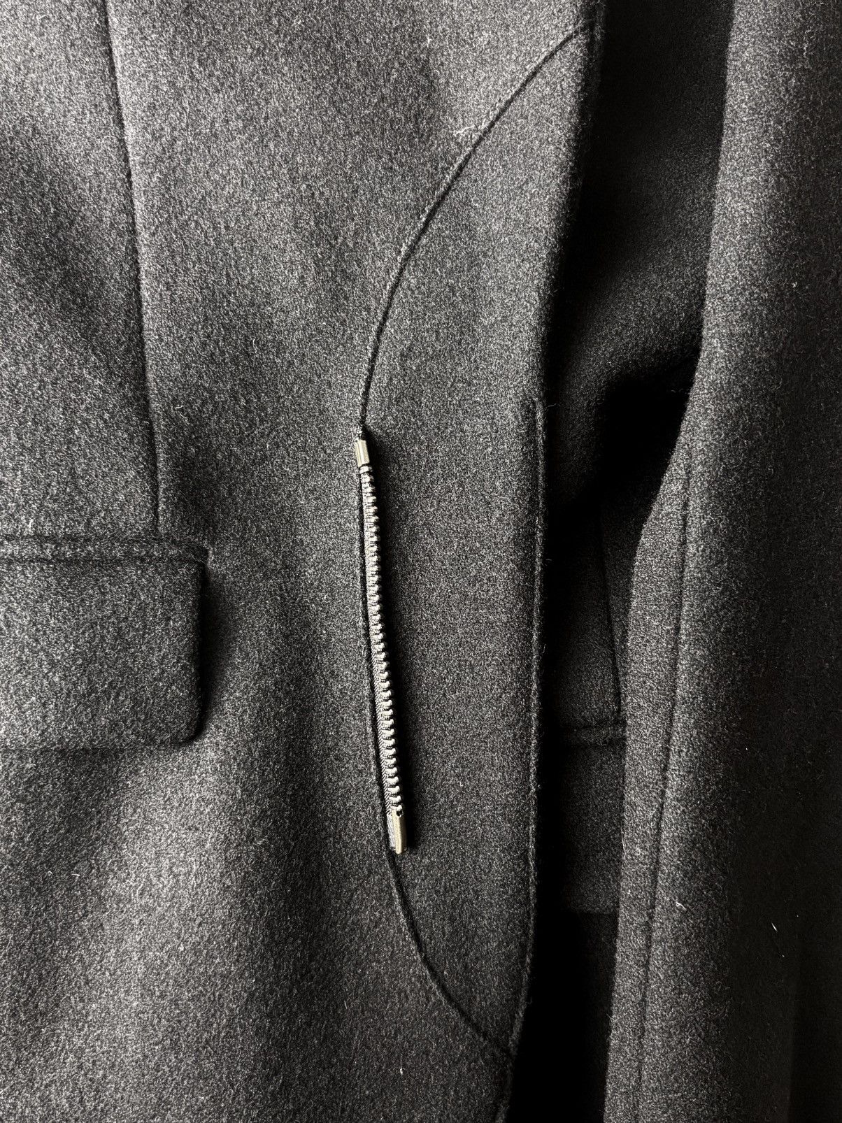 EYEFUNNY Eyefunny .925 Silver Black Wool Blazer Jacket Size US S / EU 44-46 / 1 - 9 Thumbnail