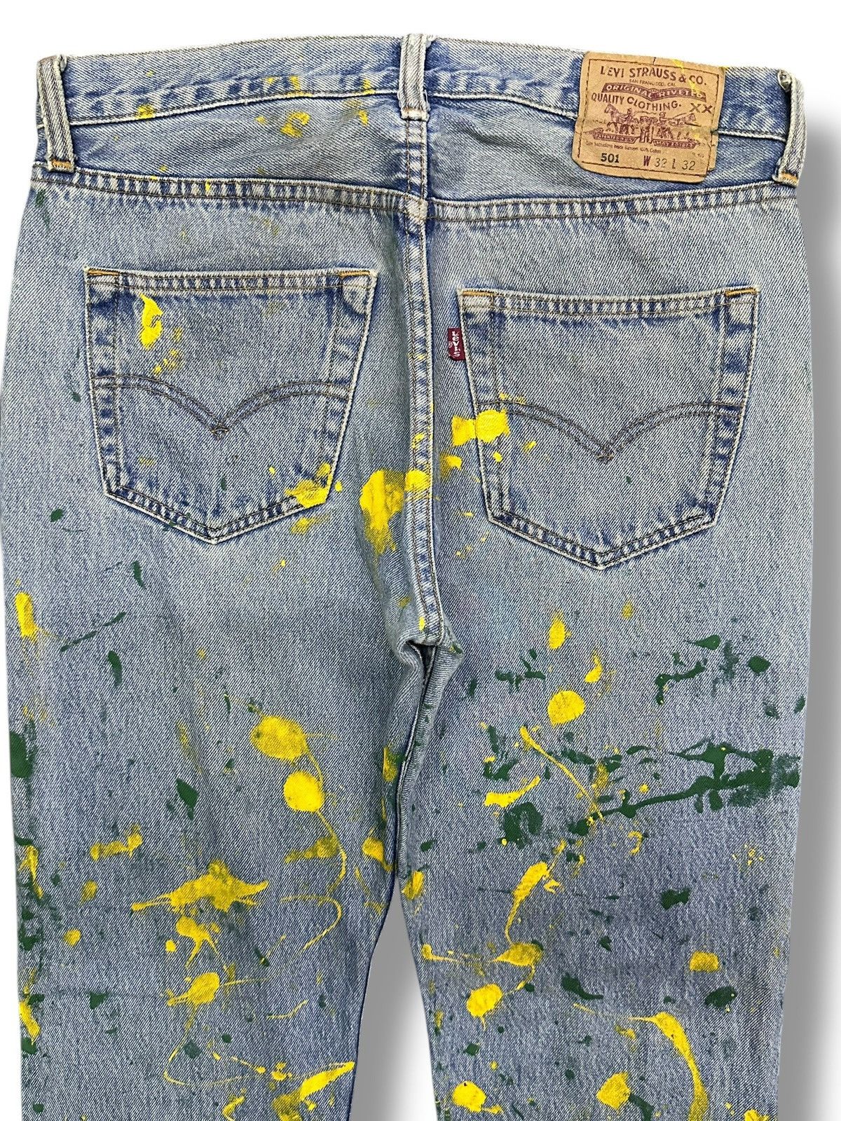 Levi's Vintage Levis Straight Jeans With Painted and Faded Wash Size US 33 - 4 Thumbnail
