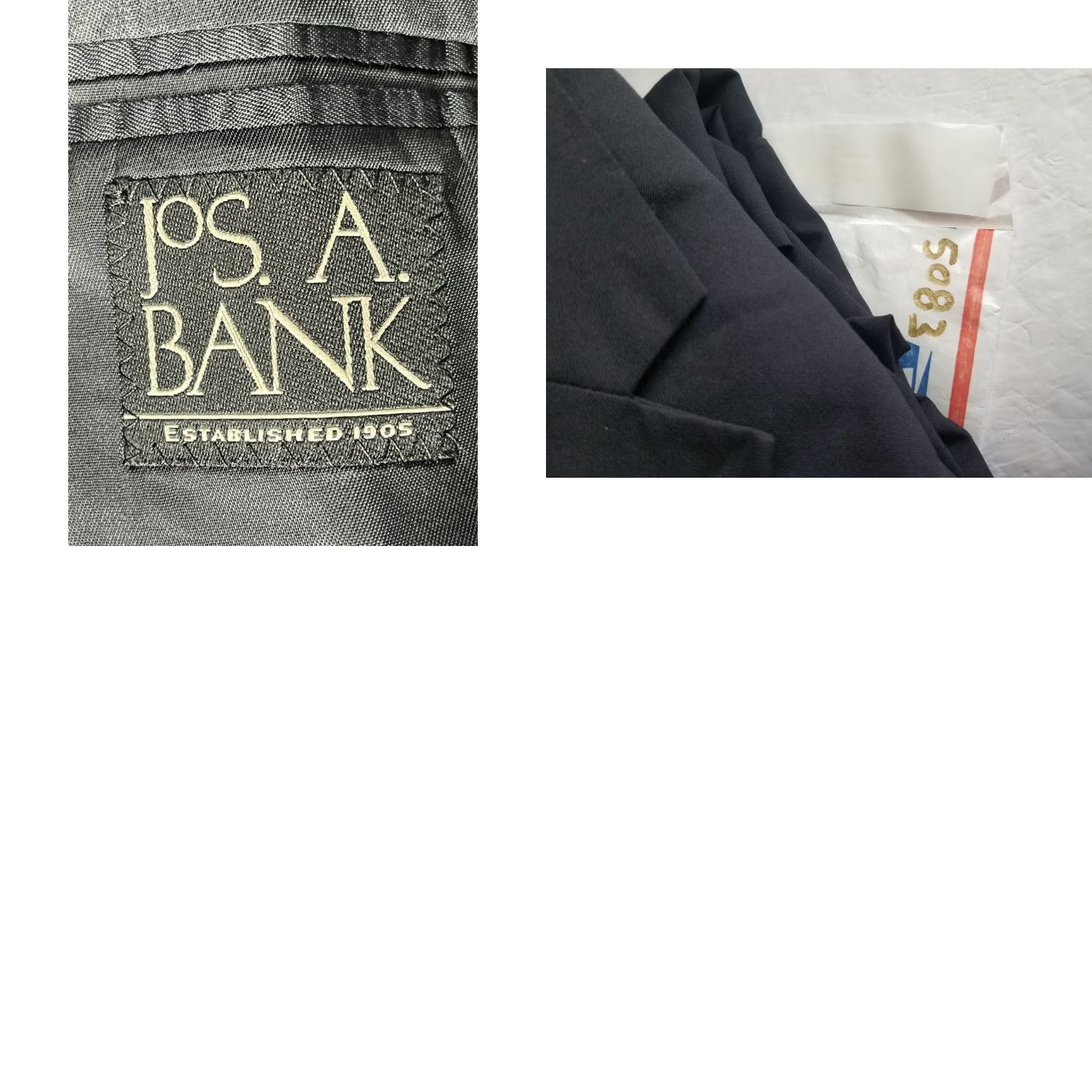 Jos. A. Bank VINTAGE Jos. A. Bank Blazer Solid Black Two Button Single Breasted 100% Wool Men 38R Size 38R - 8 Thumbnail