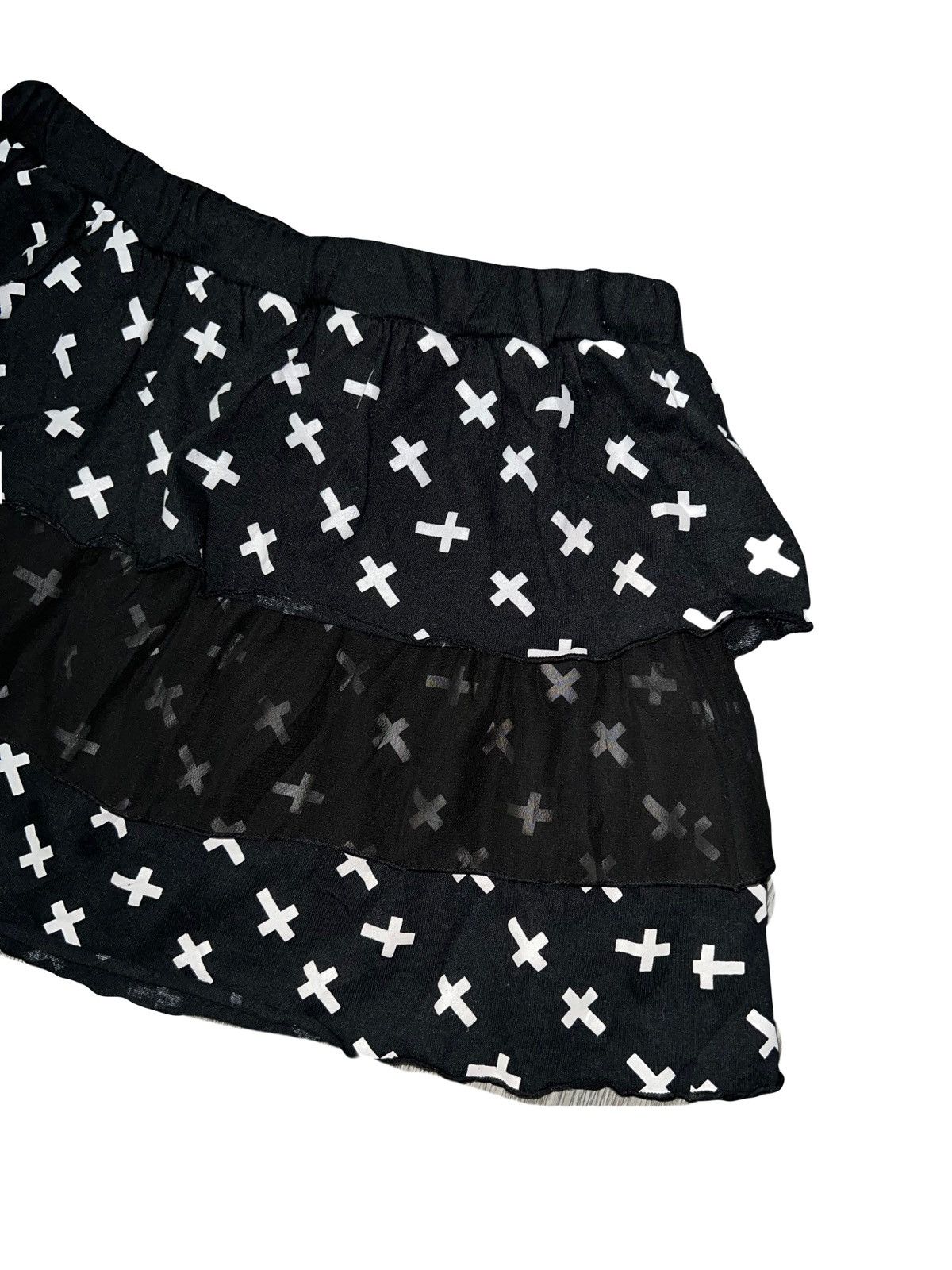 Japanese Brand Multi Cross Punk Layer mini skirt ➕🖤 Size 27" / US 4 / IT 40 - 3 Thumbnail