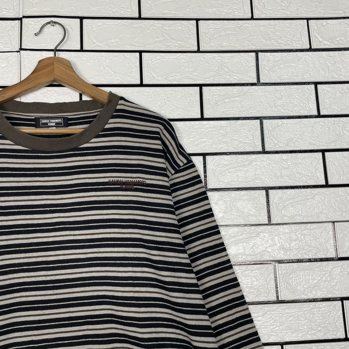 Kansai Yamamoto Kansai Yamamoto Homme Striped Sweatshirt Size US L / EU 52-54 / 3 - 5 Thumbnail