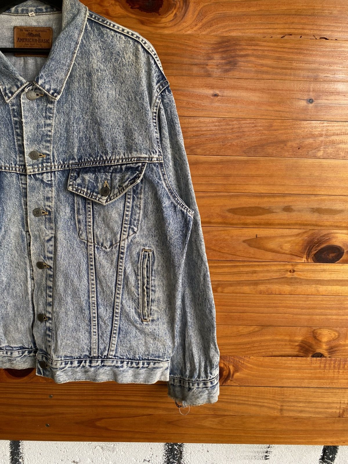 Vintage Vintage Bobson American Basic Acid Wash Denim Jacket 80s–90s Size US XL / EU 56 / 4 - 6 Thumbnail