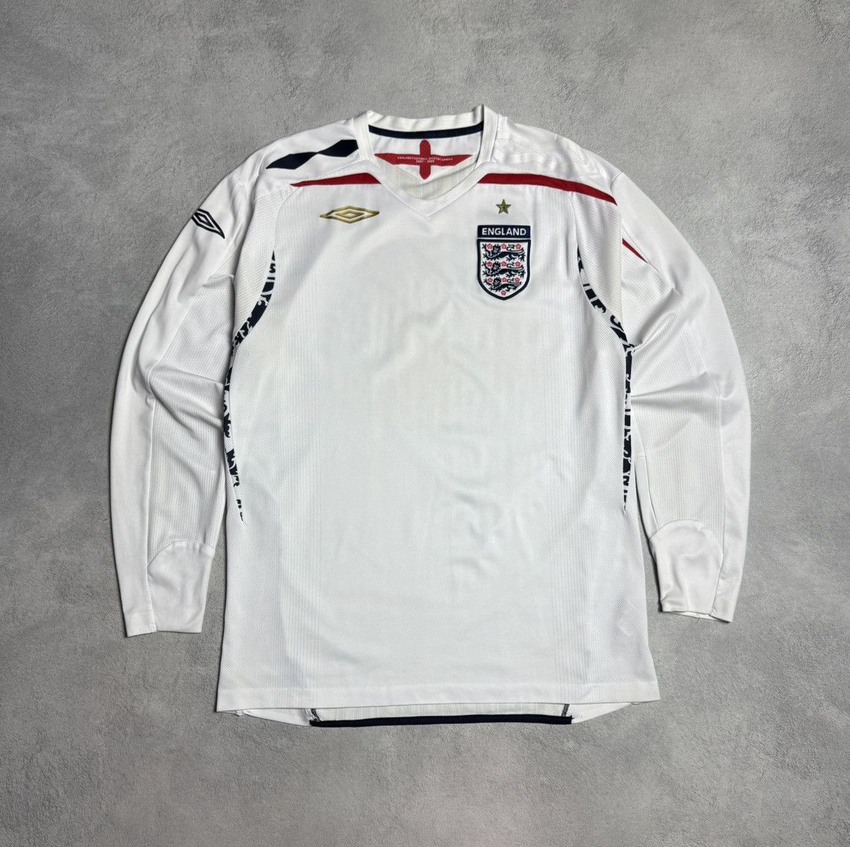 Umbro England 2007 2008 2009 Home Shirt Jersey Long Sleeve Umbro Size US L / EU 52-54 / 3 - 1 Thumbnail