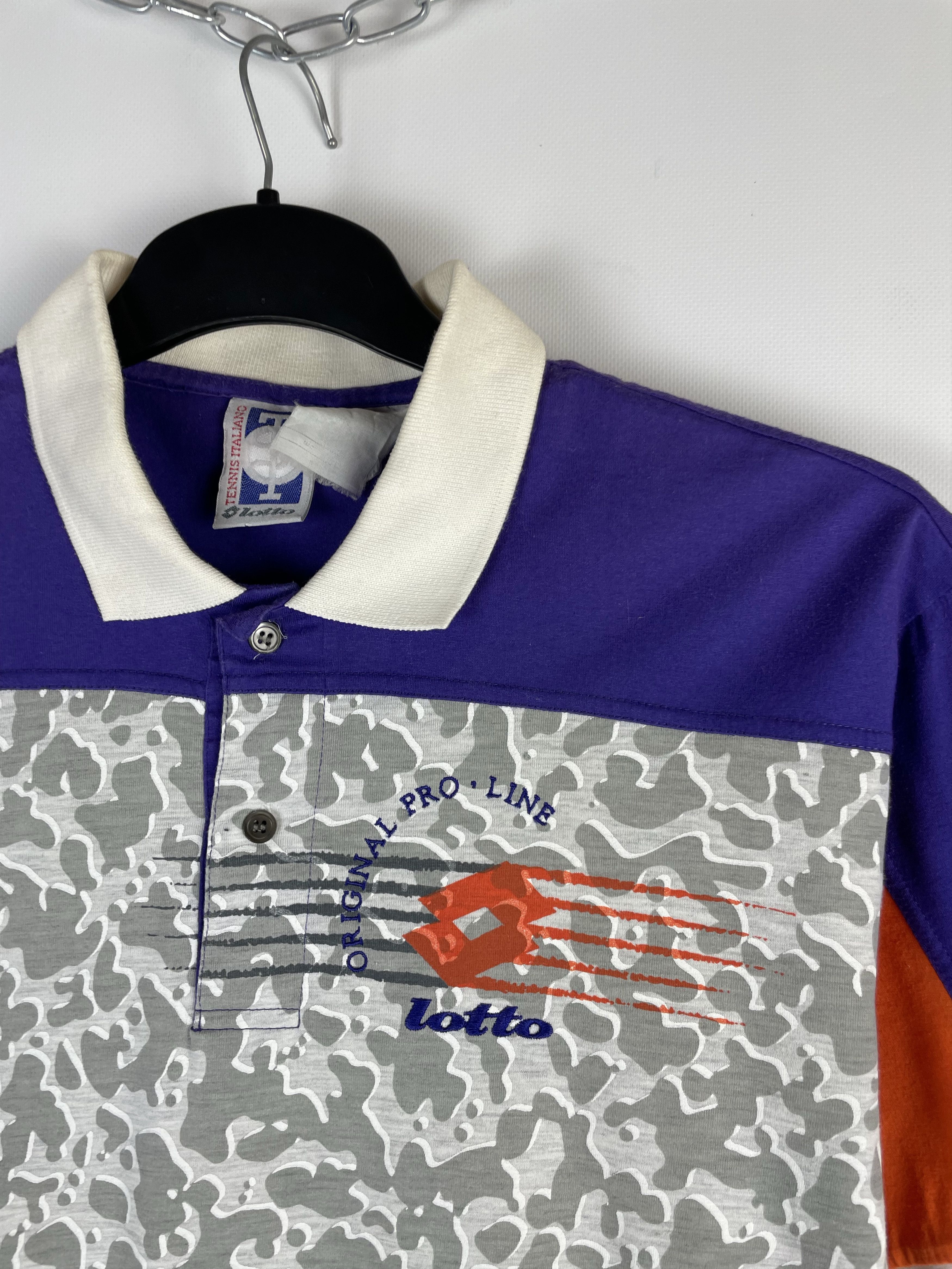 Lotto Sport Vintage LOTTO TENNIS ITALIANO Artwork Polo Tee Shirt Top Size US L / EU 52-54 / 3 - 4 Thumbnail