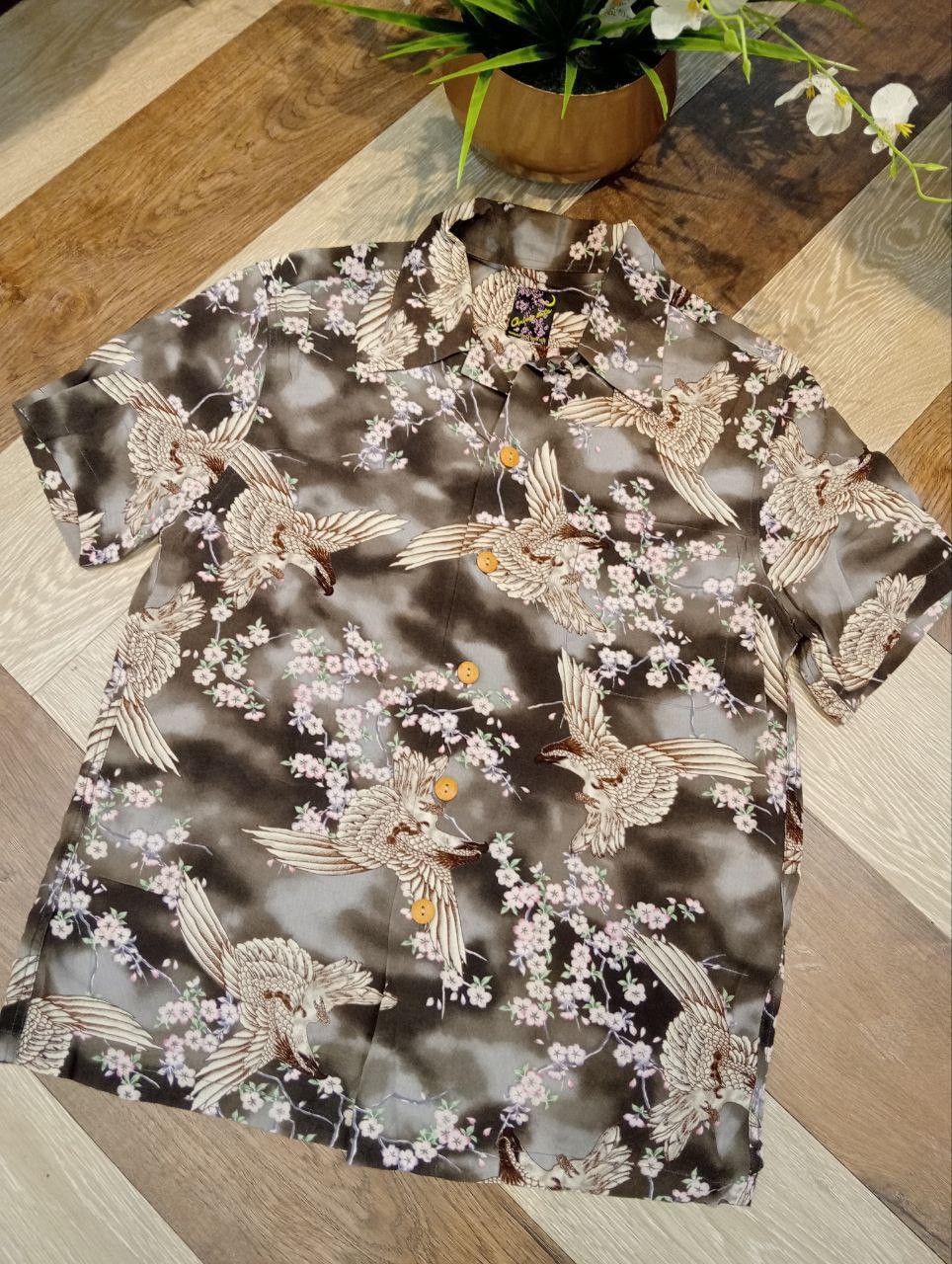 Japanese Brand ONIWA SOTO JAPAN ALOHA EAGLE HAWAIIAN SHIRT Size US M / EU 48-50 / 2 - 3 Thumbnail