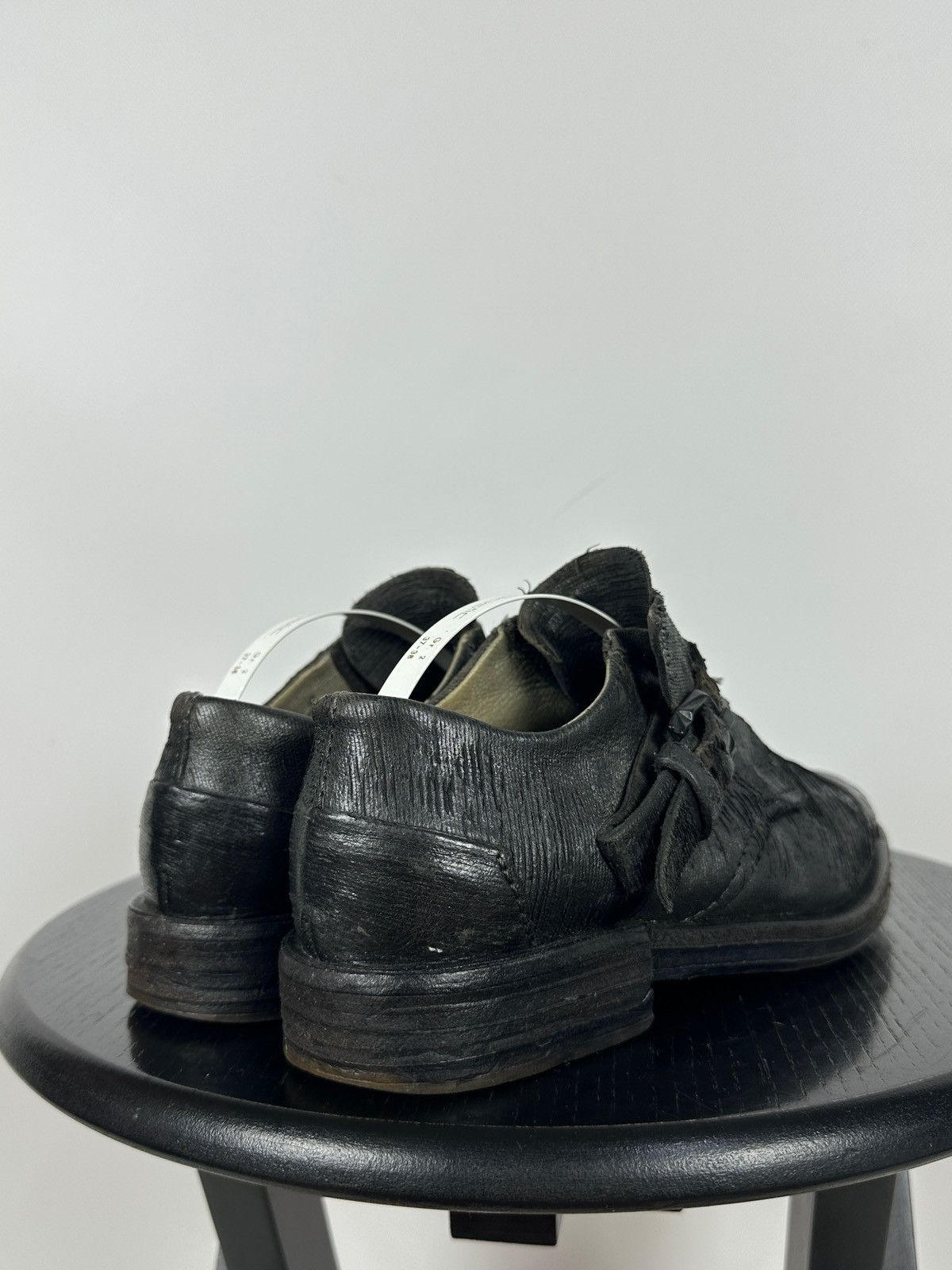 A.S.98 A.S.98 Black Distressed Leather Monk Strap Shoes Size US 6 / IT 36 - 3 Thumbnail