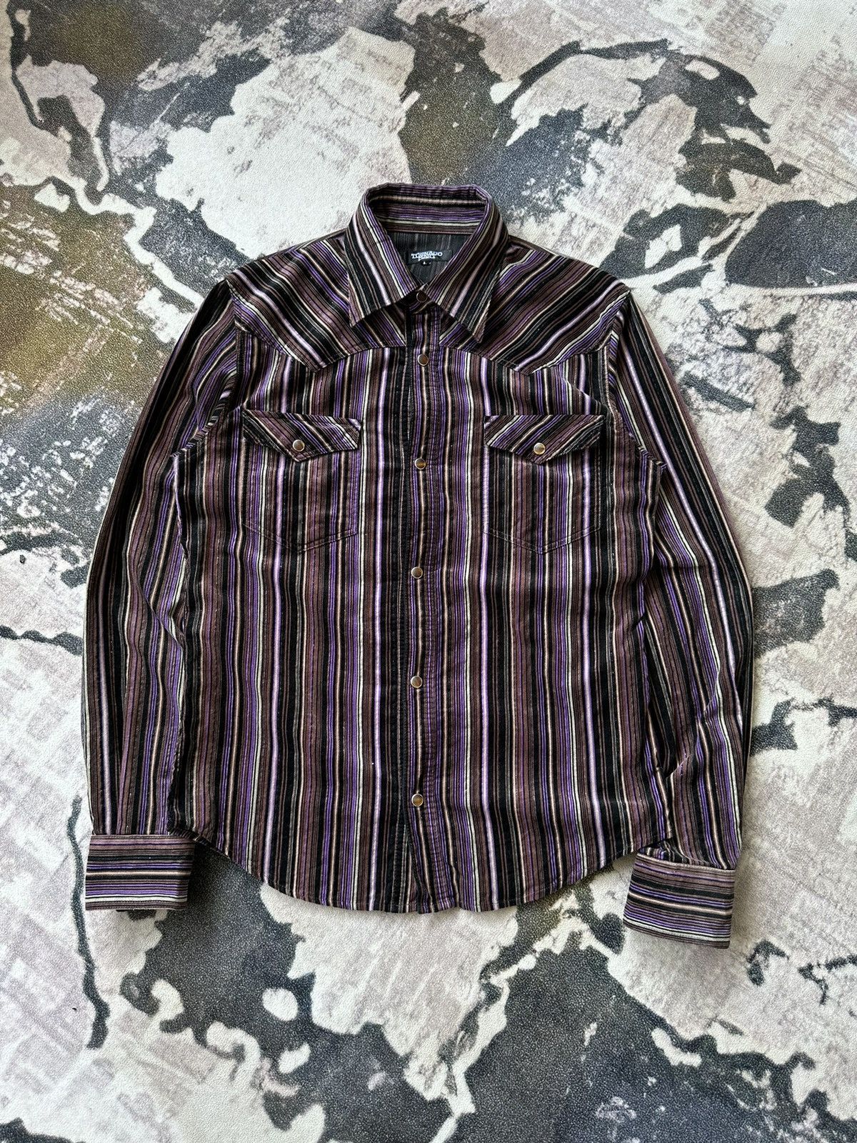Tornado Mart SS2005 Tornado Mart striped cord western shirt Size US M / EU 48-50 / 2 - 1 Thumbnail