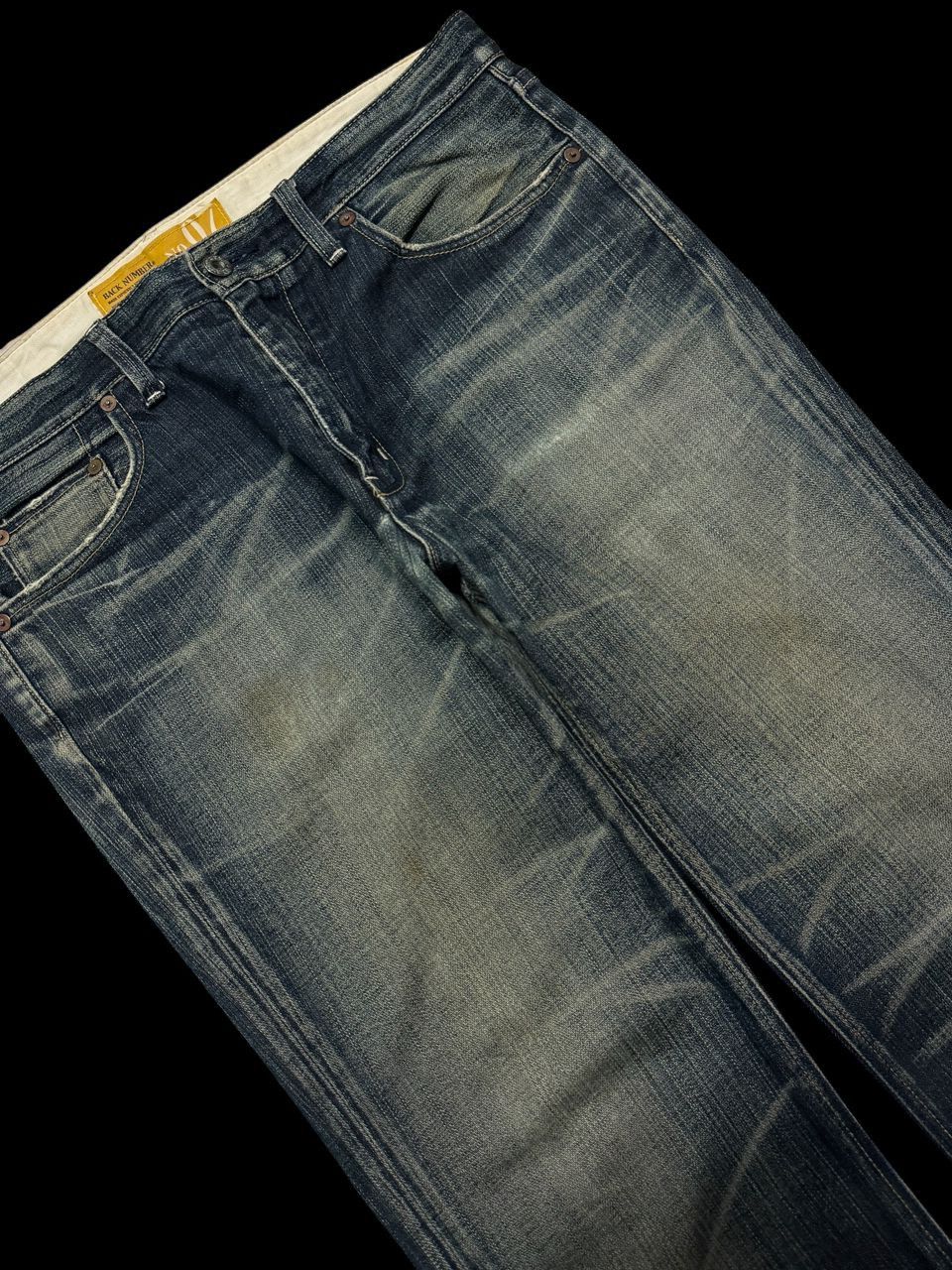 Acne Studios 💥Flare💥90’s Style Back Number Insane Rusty Mudwash Dark Jean Size US 34 / EU 50 - 6 Thumbnail