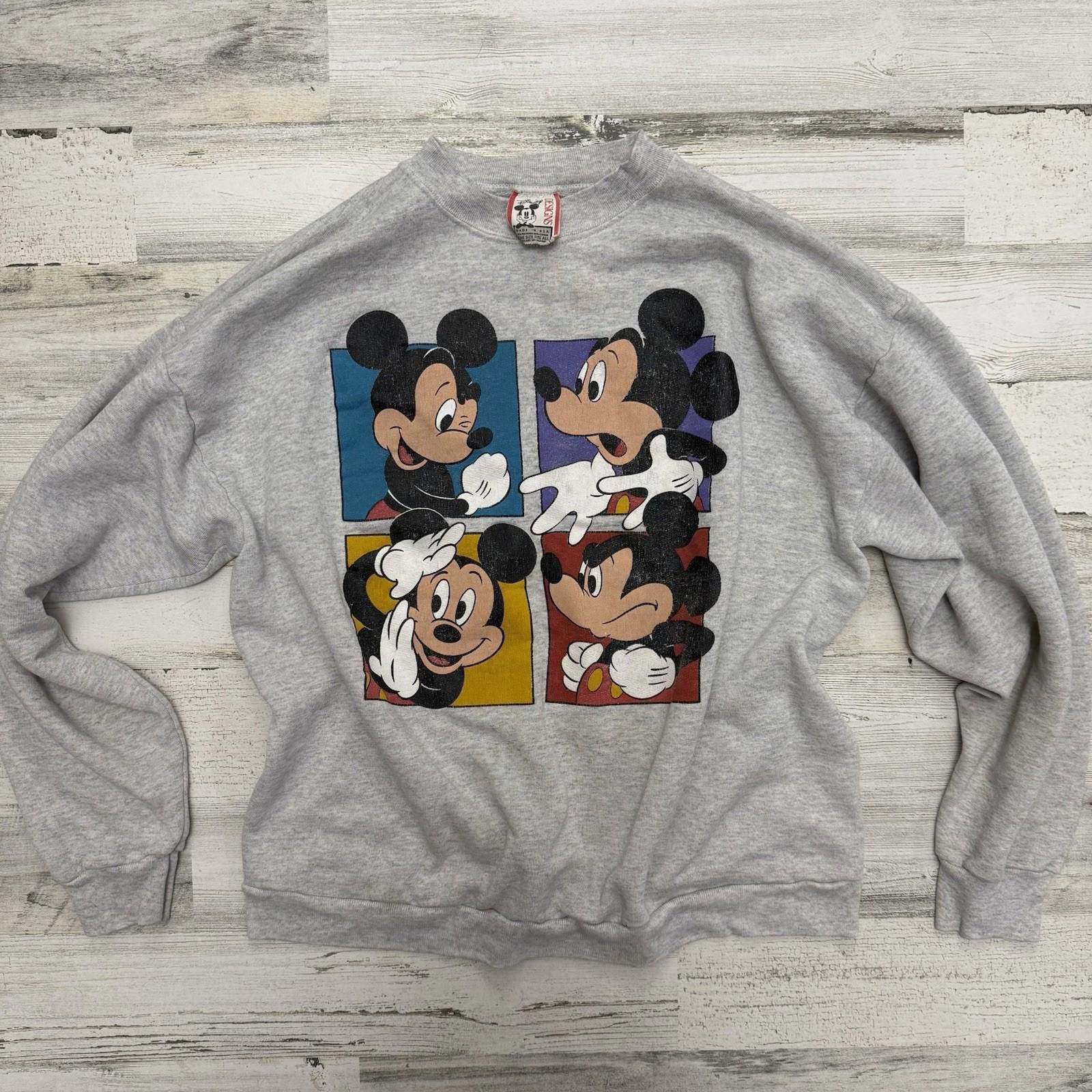 Disney Vtg 90s Mickey Mouse Disney Sweatshirt Character One Size Size US M / EU 48-50 / 2 - 1 Thumbnail