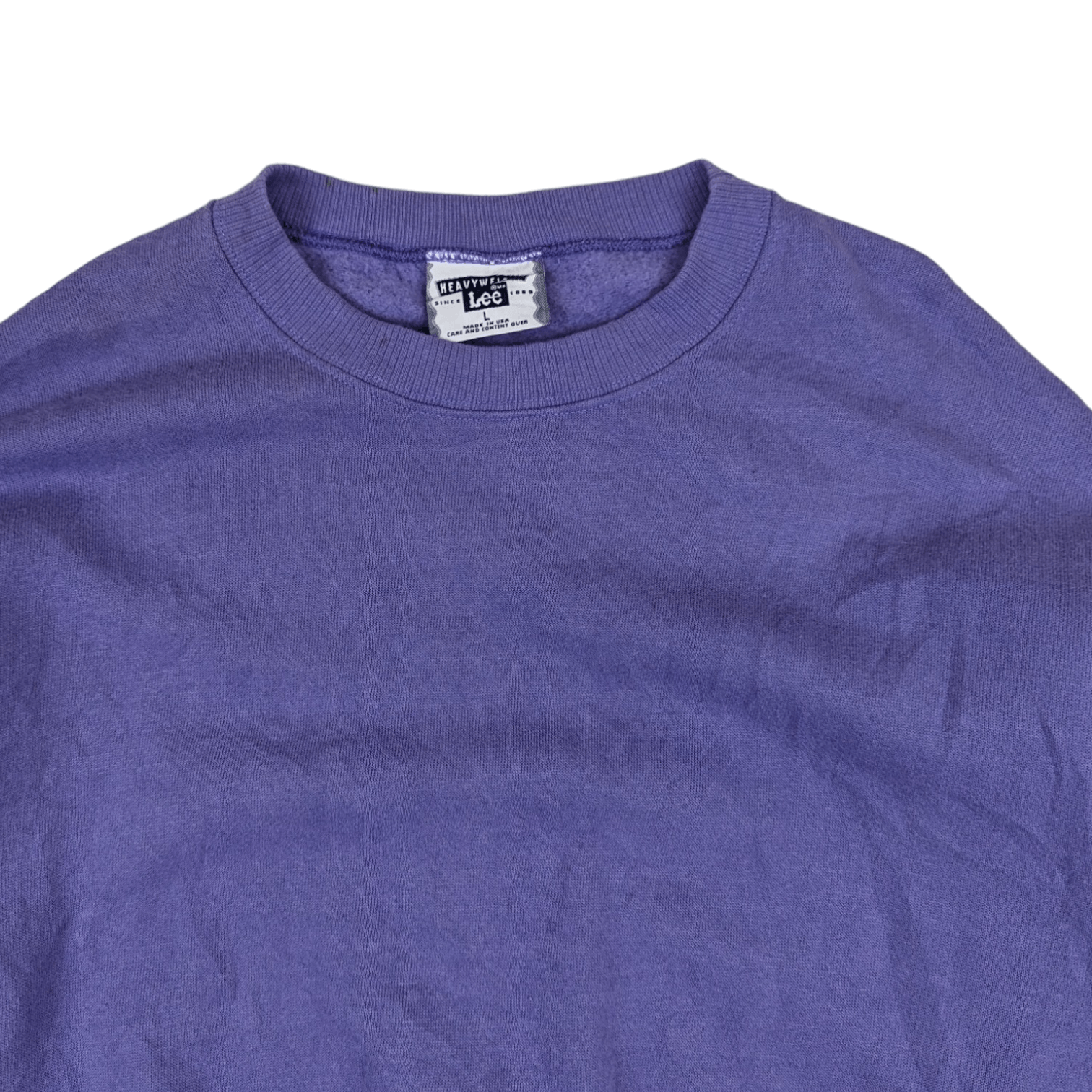 Lee Vintage 90's LEE Plain Blue Jumper Sweatshirt Size US L / EU 52-54 / 3 - 4 Thumbnail