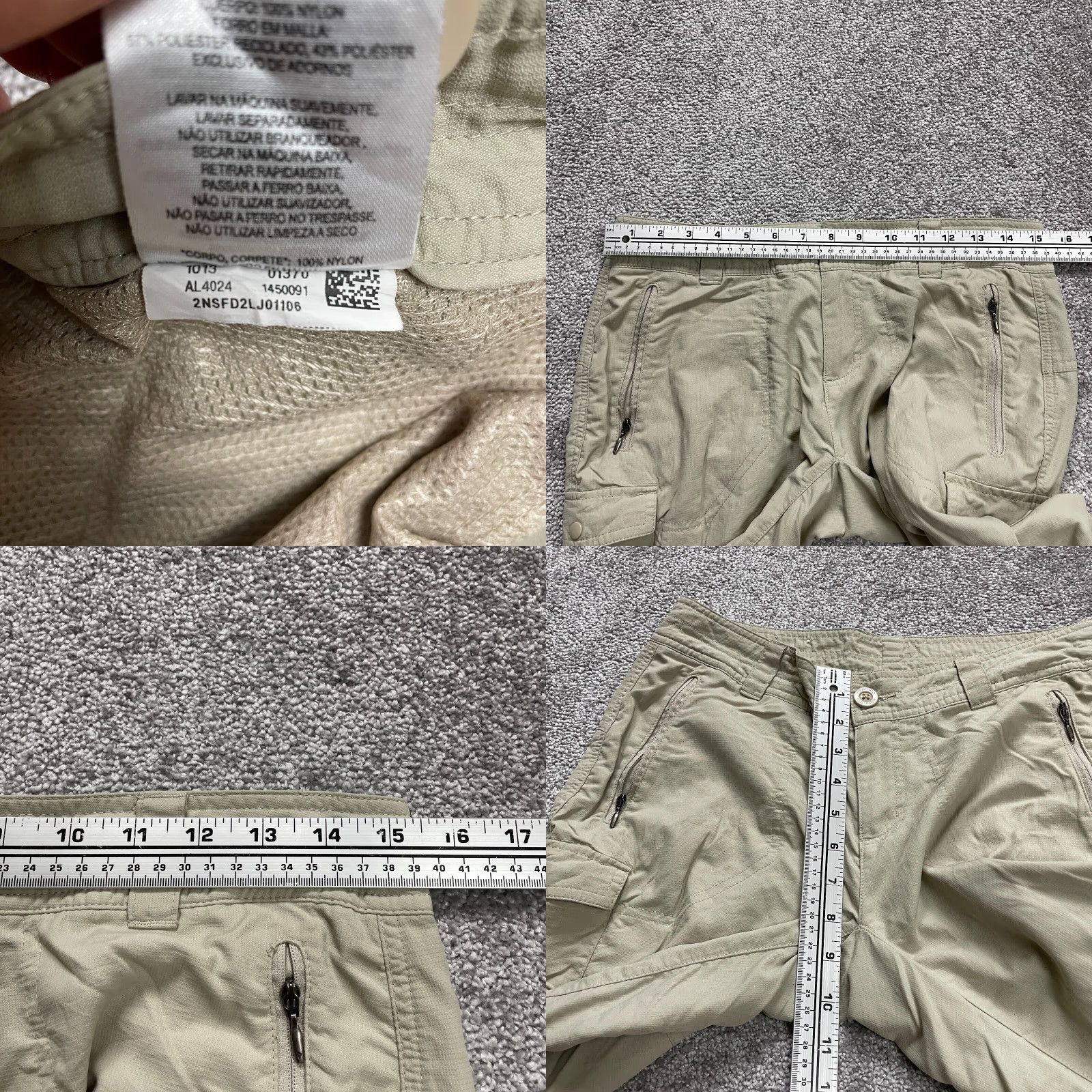 Vintage Columbia Womens Cargo Shorts 6 Beige Nylon Active Outdoor Casual 30x10 Mid Rise Pockets Breathable Easy Care Size 28" / US 6 / IT 42 - 8 Thumbnail