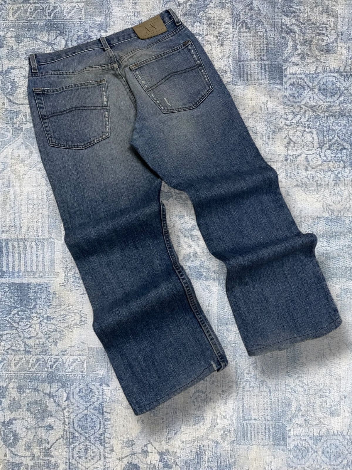 Armani Exchange Vintage Designer Armani Exchange Distressed Blue Denim Size US 30 / EU 46 - 7 Thumbnail