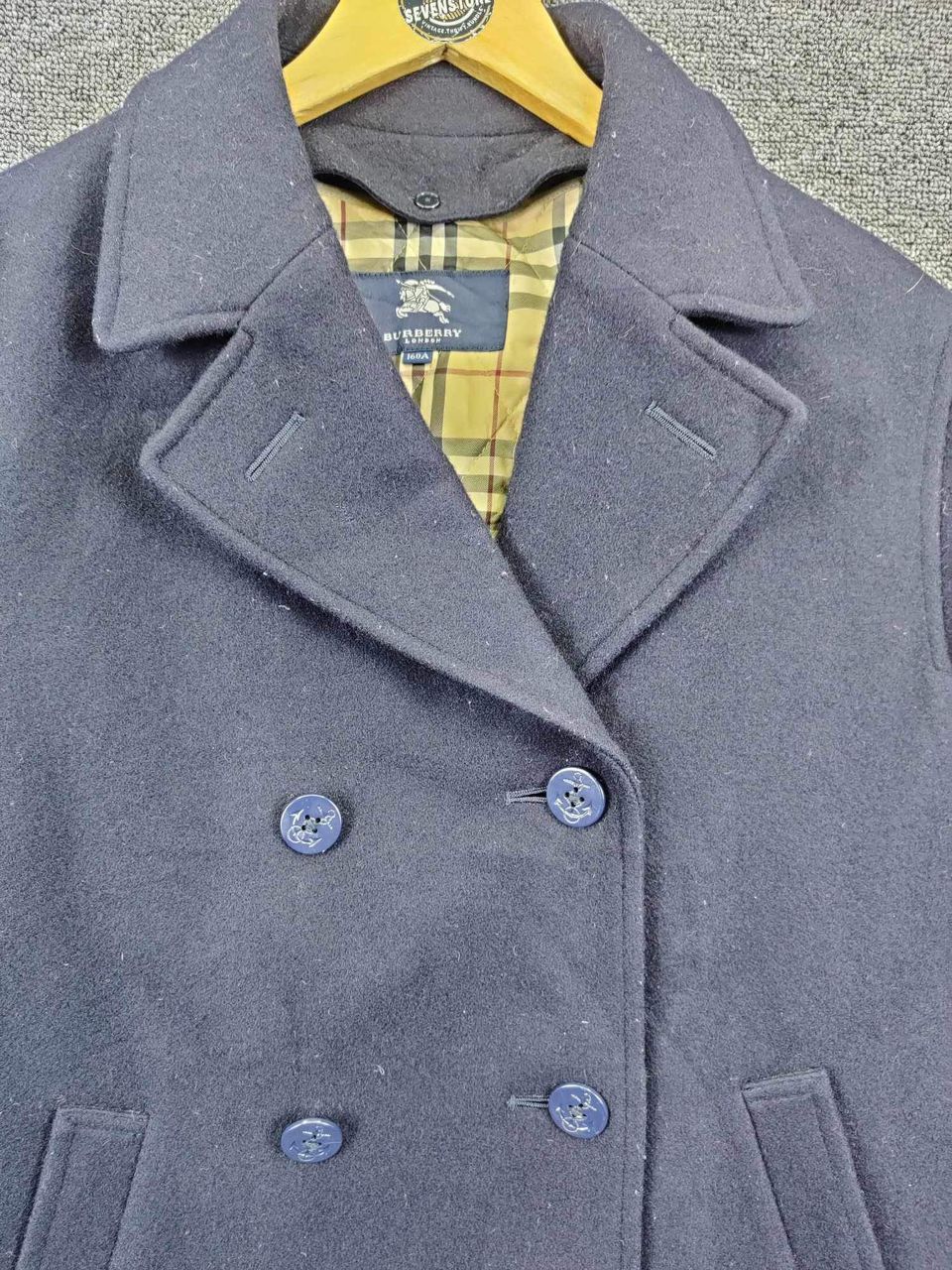 Burberry × Vintage Vintage Burberry Nova Check Double Breasted Wool Coat Jacket Size US M / EU 48-50 / 2 - 8 Thumbnail