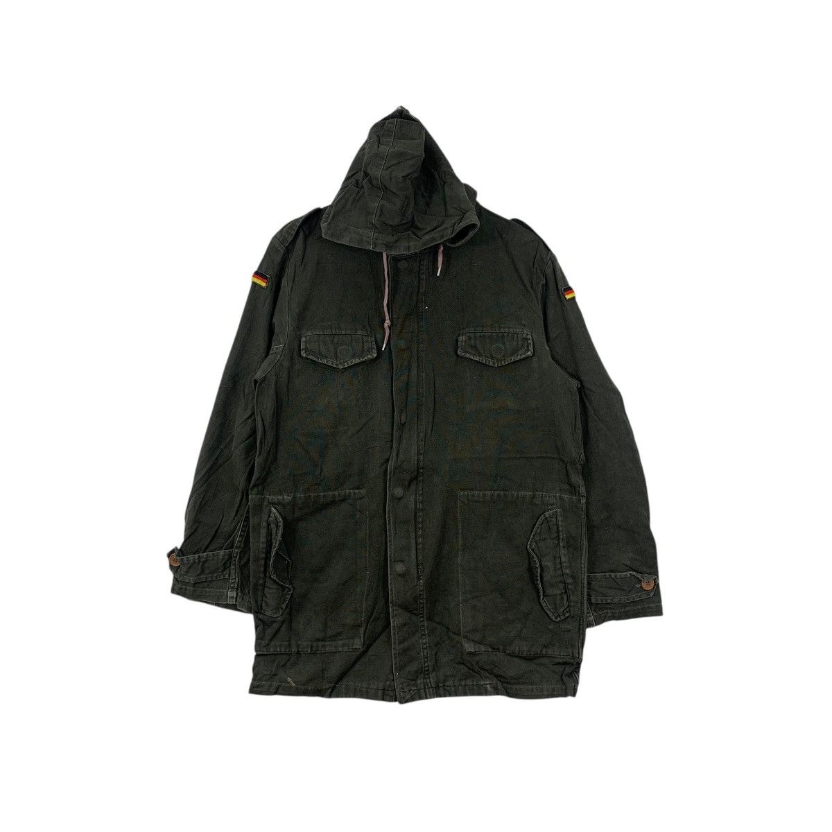 Vintage Vintage SCHWARZ GUMU GERMANY Military M-65 Field Jacket Size US L / EU 52-54 / 3 - 1 Thumbnail