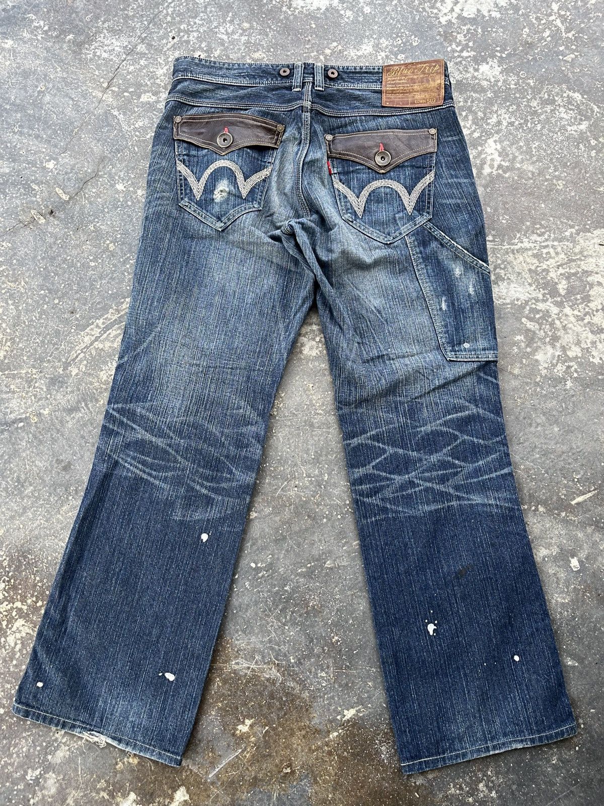 Beauty Beast × Edwin × Hysteric Glamour Edwin 503 Blue Trip Denim Size US 36 / EU 52 - 2 Thumbnail
