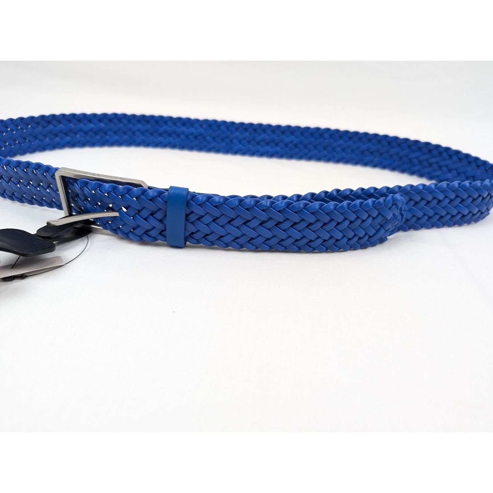 Bottega Veneta o1rshd1 Size: 100 / Nappa Woven Chevron Belt in Blue Size 38 - 18 Thumbnail