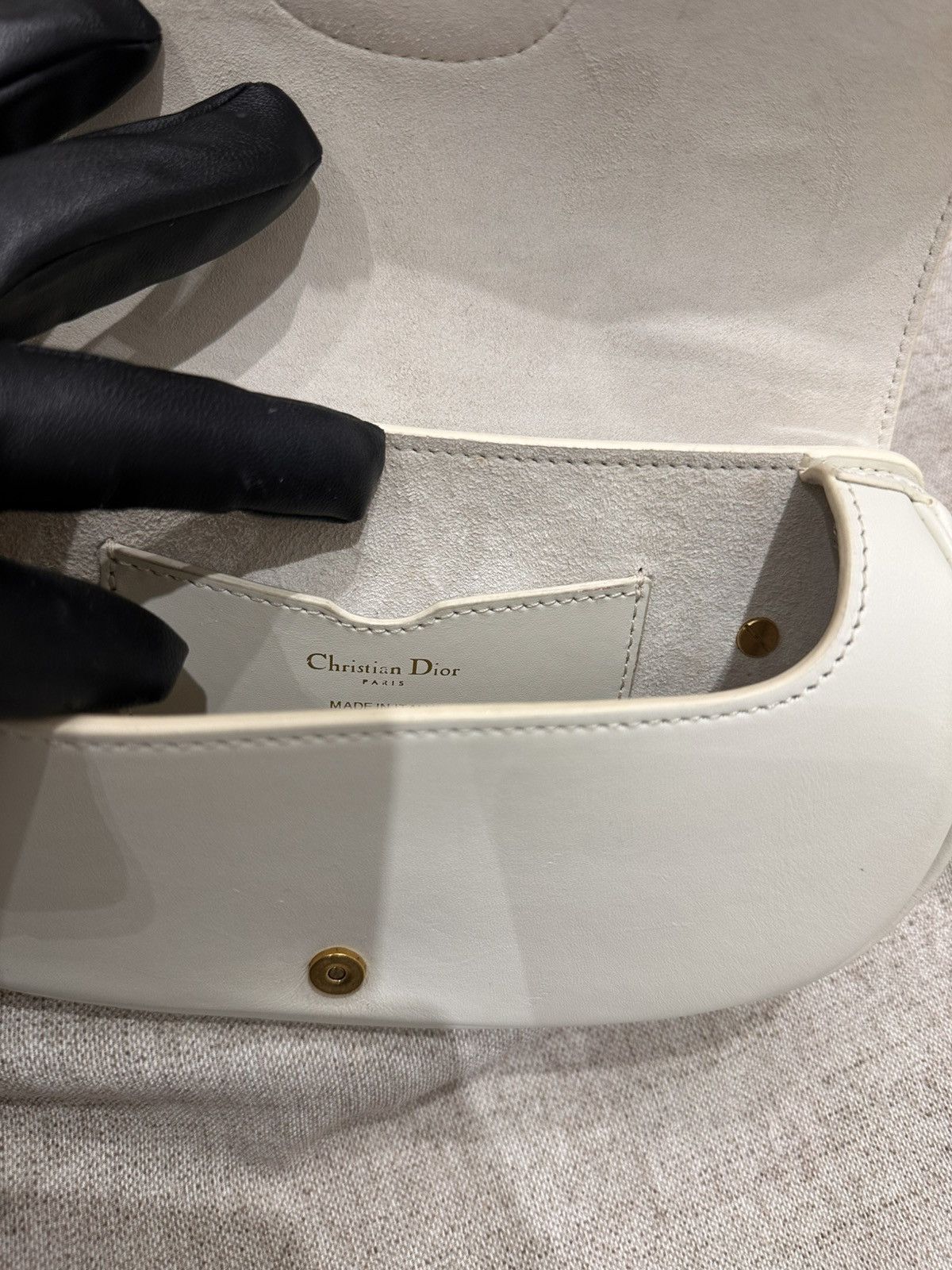 Christian Dior Monsieur Christian Dior Bobby East-West Bag - Latte Box Calfskin Size ONE SIZE - 7 Thumbnail
