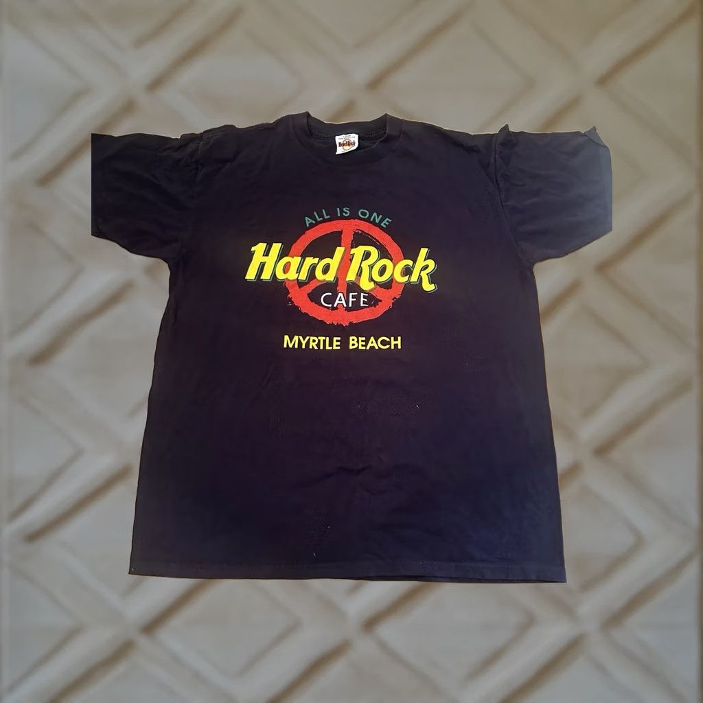 Hard Rock Cafe VINTAGE Hard Rock Cafe Myrtle Beach T Shirt Blue L Mens Crew Neck Short Sleeve Graphic Print 90s Rock USA Size US L / EU 52-54 / 3 - 1 Thumbnail