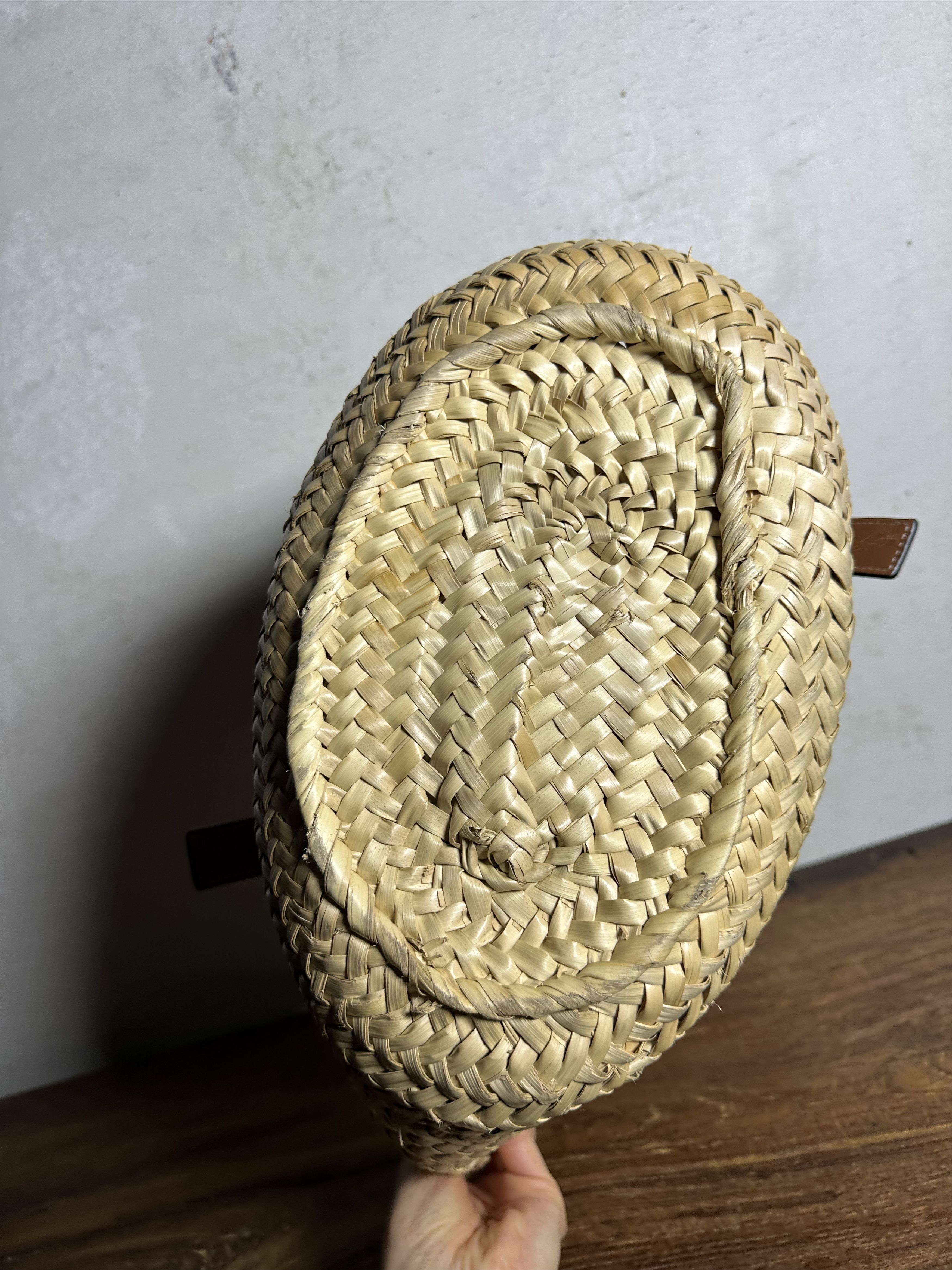 Loewe LOEWE Basket bag Medium Anagram Tote Bag Raffia Beige Size ONE SIZE - 7 Thumbnail