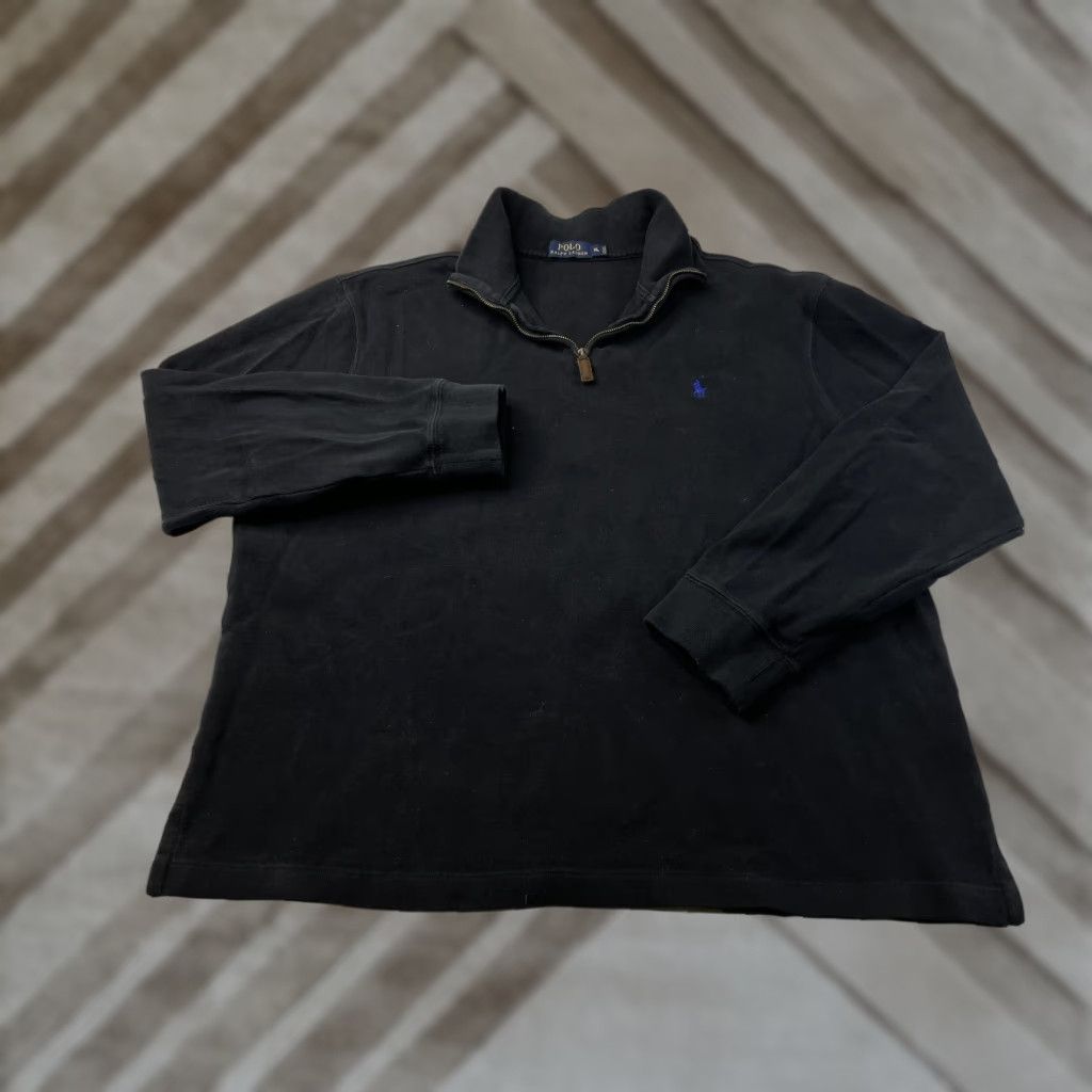 Polo Ralph Lauren Polo Ralph Lauren 1/4 Zip Pullover Sweater Black Men’s XL Size US XL / EU 56 / 4 - 1 Thumbnail
