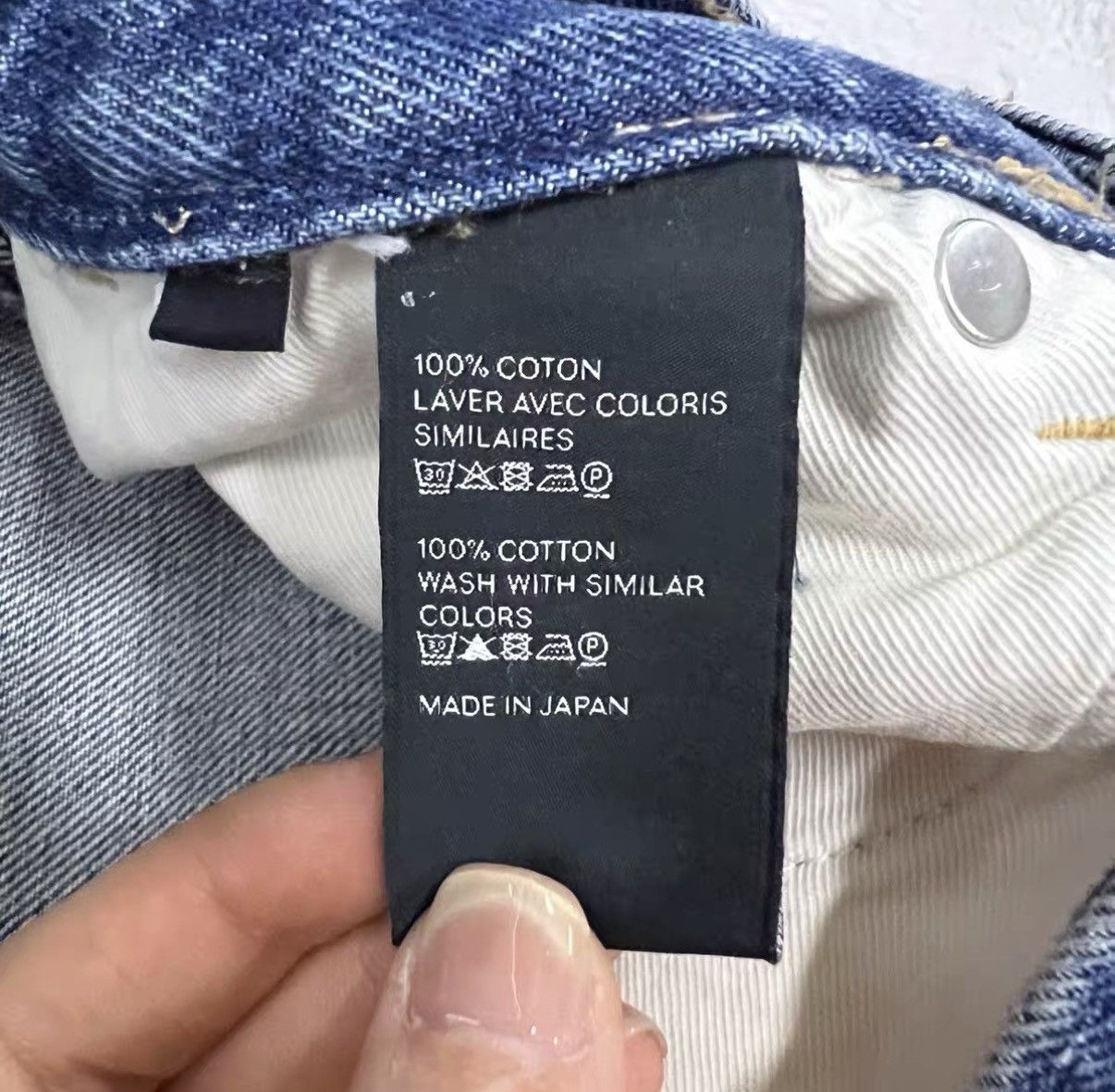 Celine Celine Blue Washed Distressed Raw Hem Pants J41 Size 27" / US 4 / IT 40 - 4 Thumbnail