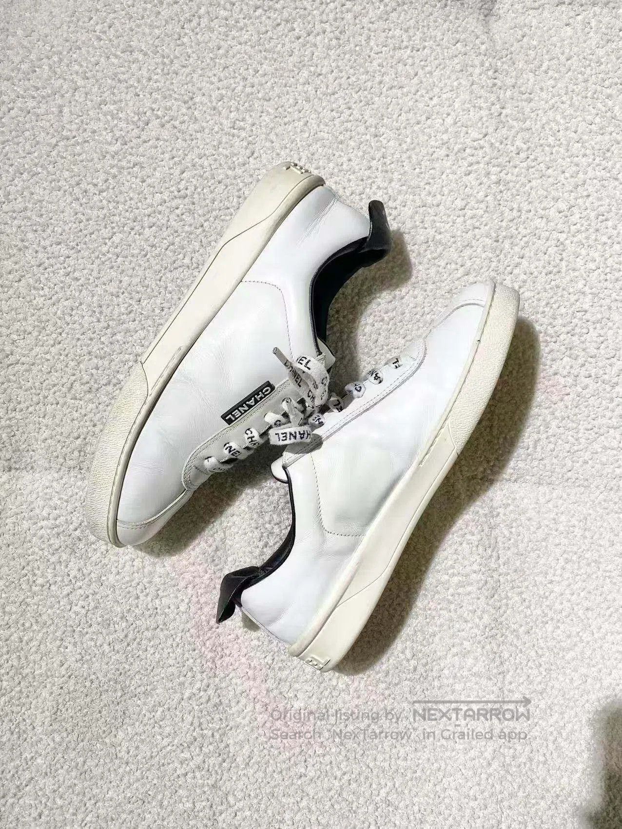 Chanel Chanel Letter logo white sneakers| Size US 6 / IT 36 - 3 Thumbnail