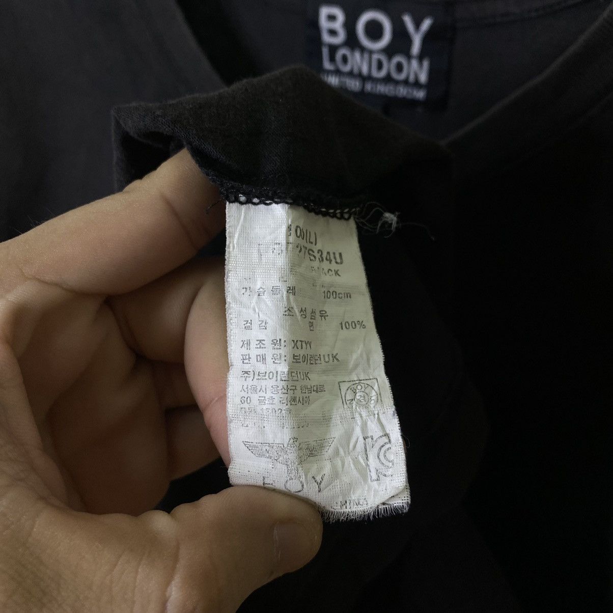 Boy London Vintage 1990s Boy London Big Cross Chrome Hearts Style Tee Size US L / EU 52-54 / 3 - 4 Thumbnail