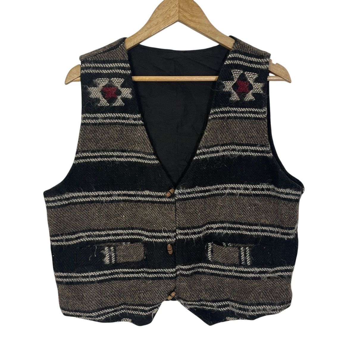 Chicos Vintage Japanese Designer Aztex Navajo Art Wool Vest Size US M / EU 48-50 / 2 - 1 Thumbnail
