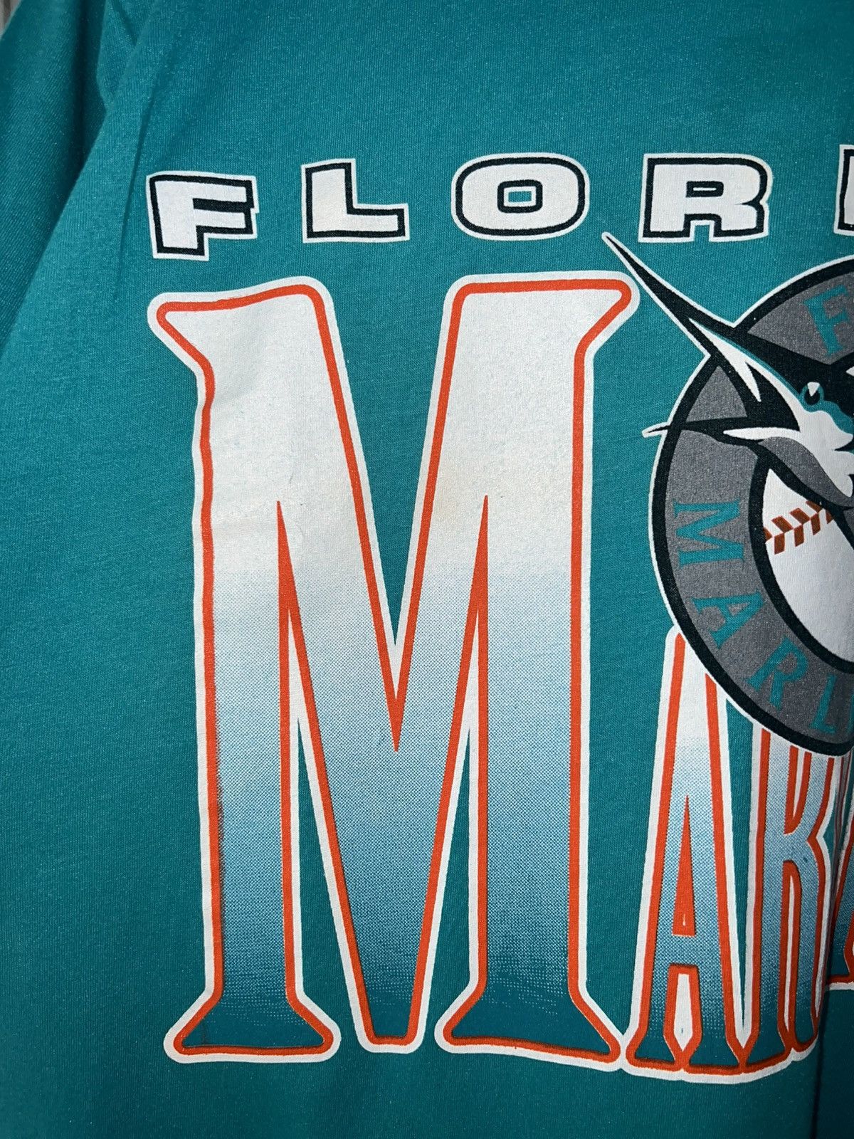 Other VTG 1991 Florida Marlins Single Stitch USA ‘Teal’ Tee XL Size US XL / EU 56 / 4 - 8 Thumbnail