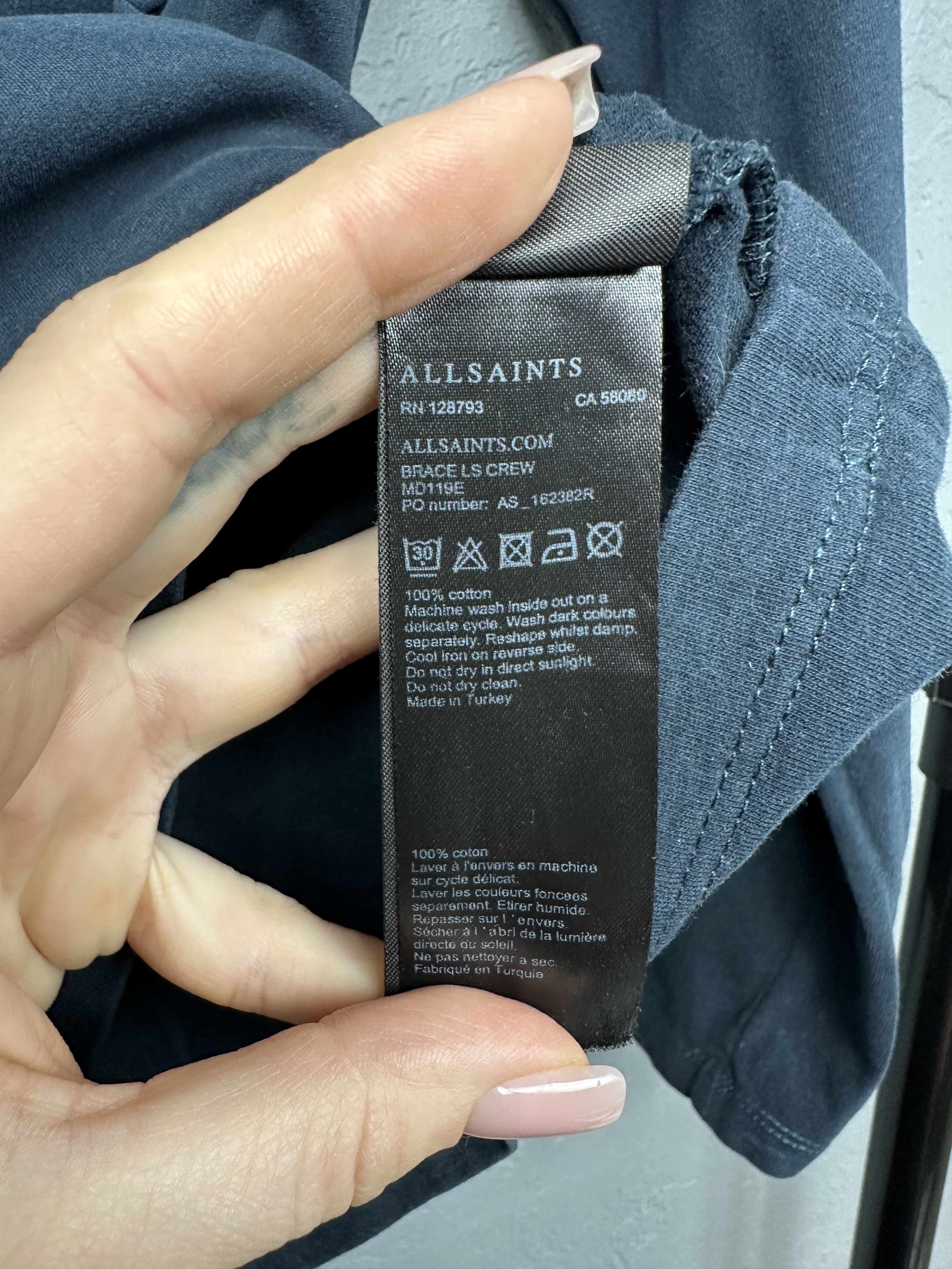 Allsaints Allsaints Brace Mens Crew Neck Long Sleeve T-Shirt Tee Size US M / EU 48-50 / 2 - 4 Thumbnail