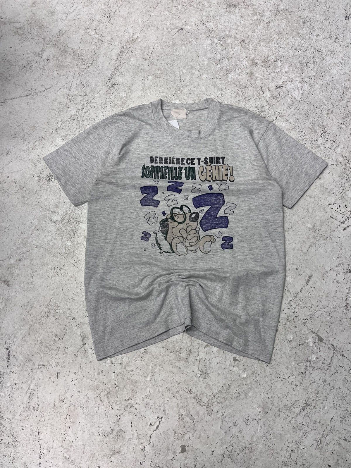 Vintage Vintage single stitch grey joke tee Size US L / EU 52-54 / 3 - 2 Thumbnail