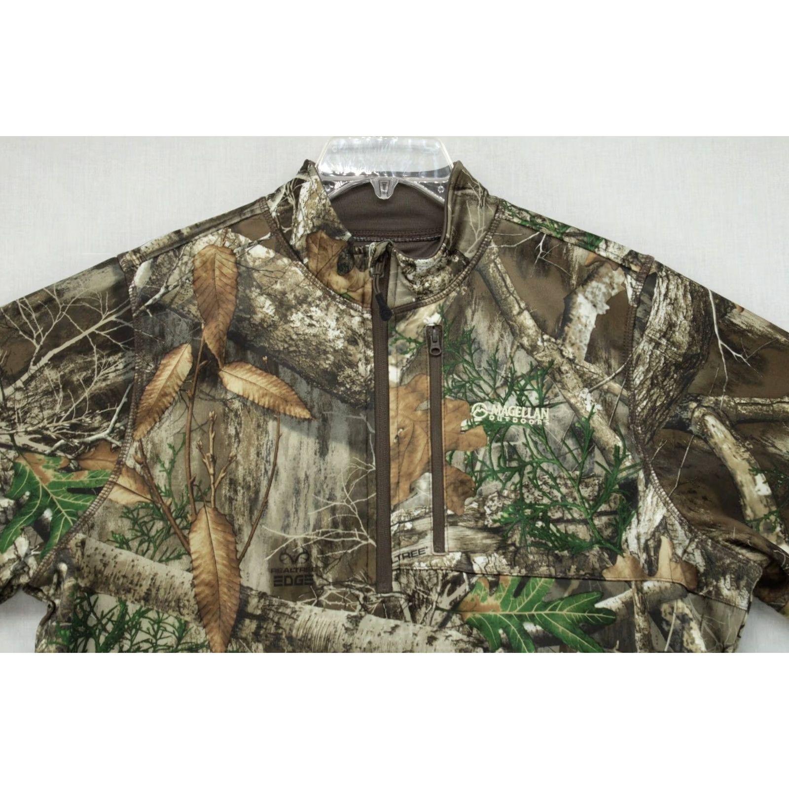 Vintage Magellan Outdoors Camo Hunt Gear Mens Large 1/4 Zip Pullover REALTREE Hunting Shirts Size US L / EU 52-54 / 3 - 2 Thumbnail