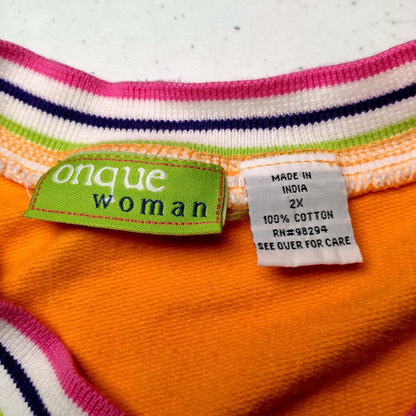 Vintage VINTAGE Onque Woman Button-Up Shirt Knit 2X Plus Size Yellow 3/4 Sleeve Pocket Retro Casual Womens Size XXL / US 16-18 / IT 52-54 - 6 Thumbnail