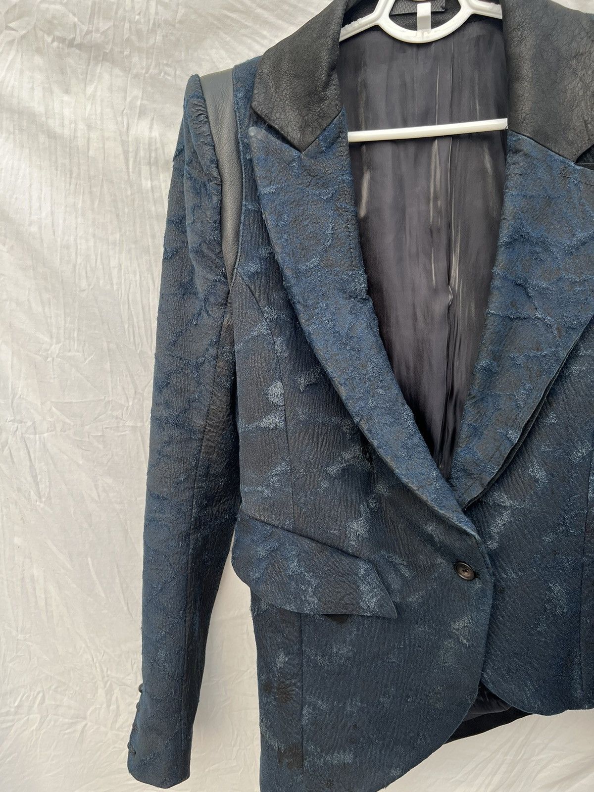 If Six Was Nine If Six Was Nine asymmetric cut leather hair blazer Size 46S - 10 Thumbnail