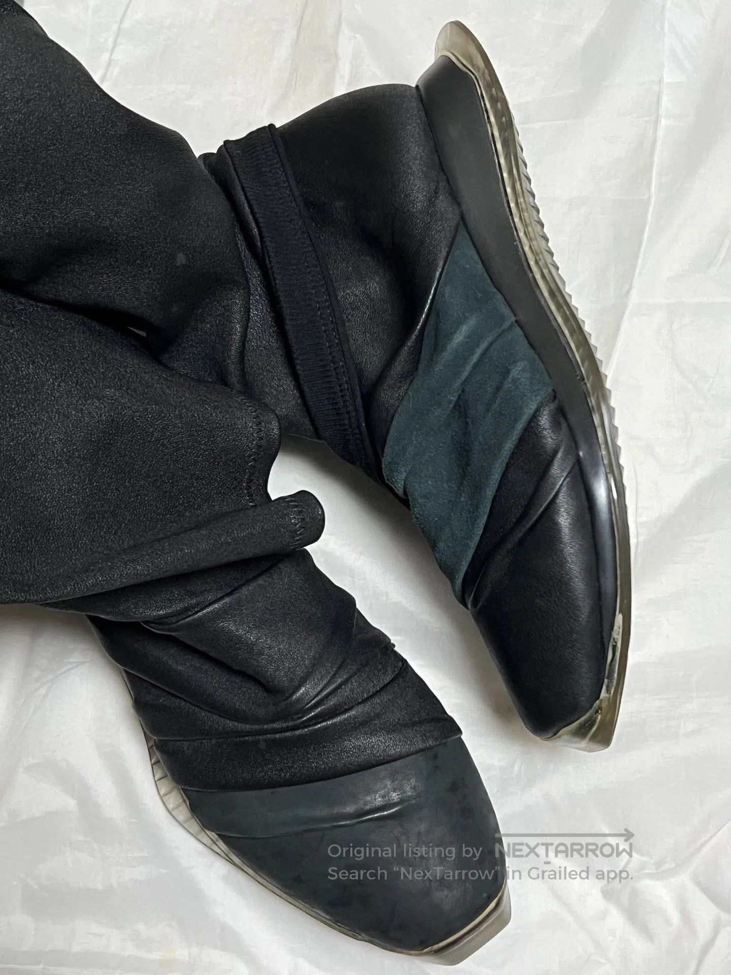 Rick Owens Rick Owens Asymmetric Leather Over. Size US 7 / IT 37 - 5 Thumbnail