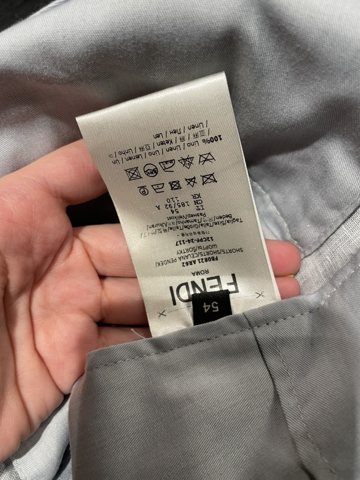 Fendi Blue FF linen shorts Size US 37 - 7 Thumbnail
