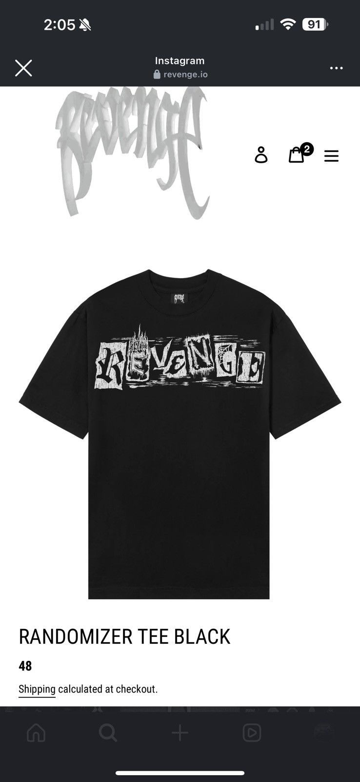 Revenge Revenge Randomizer Tee Black Size US M / EU 48-50 / 2 - 2 Thumbnail