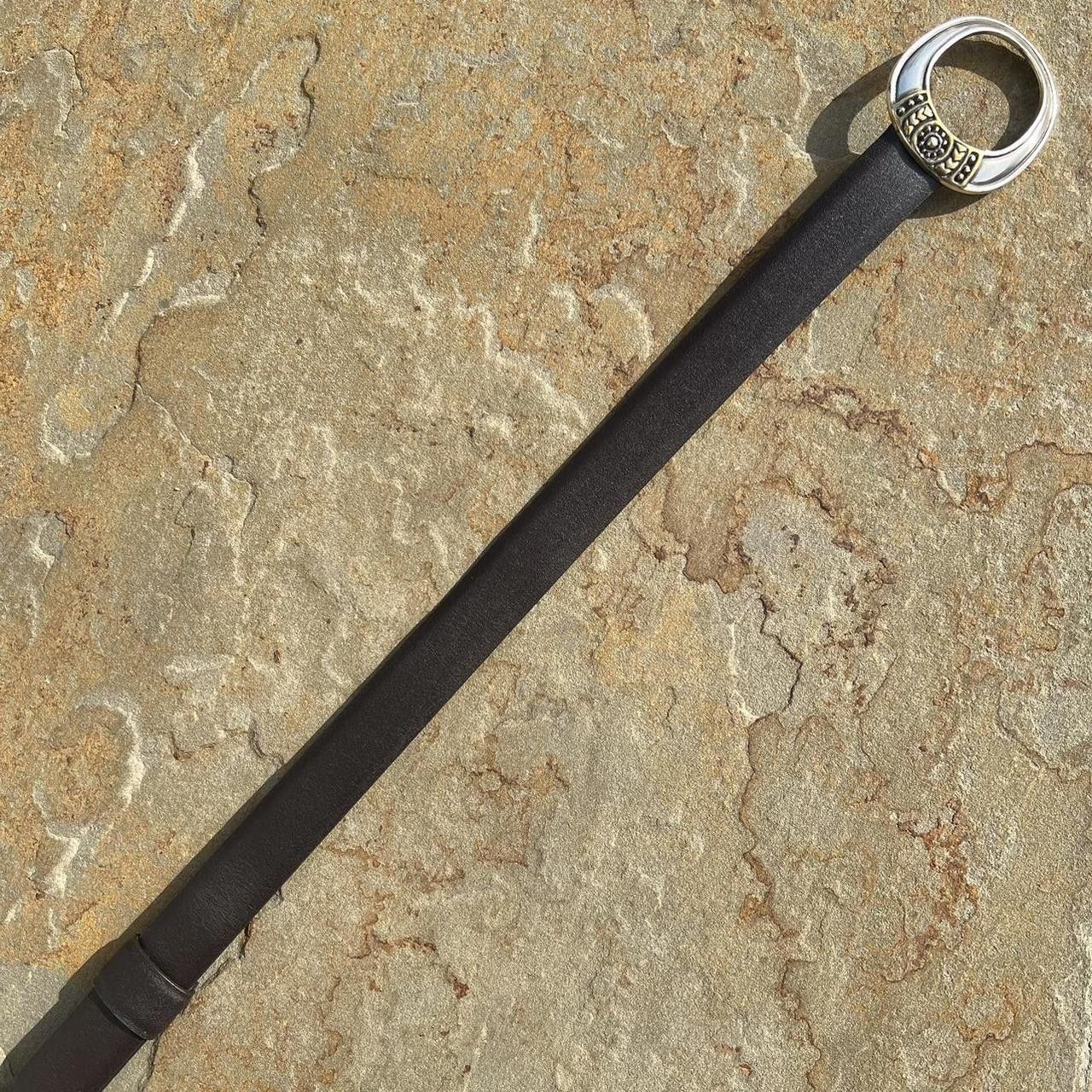 Chicos Retro Metal Hook Buckle Brown Leather Belt Size ONE SIZE - 6 Thumbnail