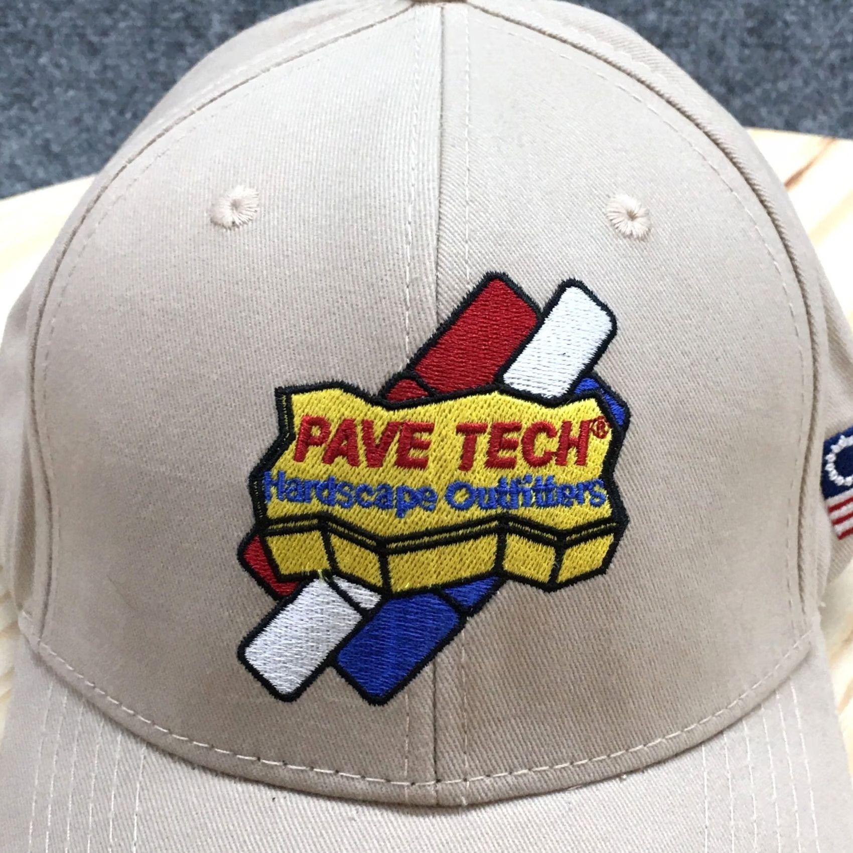Vintage Pave Tech Hardscape Outfitters Tan Baseball Hat Unisex OSFA Adjustable Strapback Size ONE SIZE - 3 Thumbnail