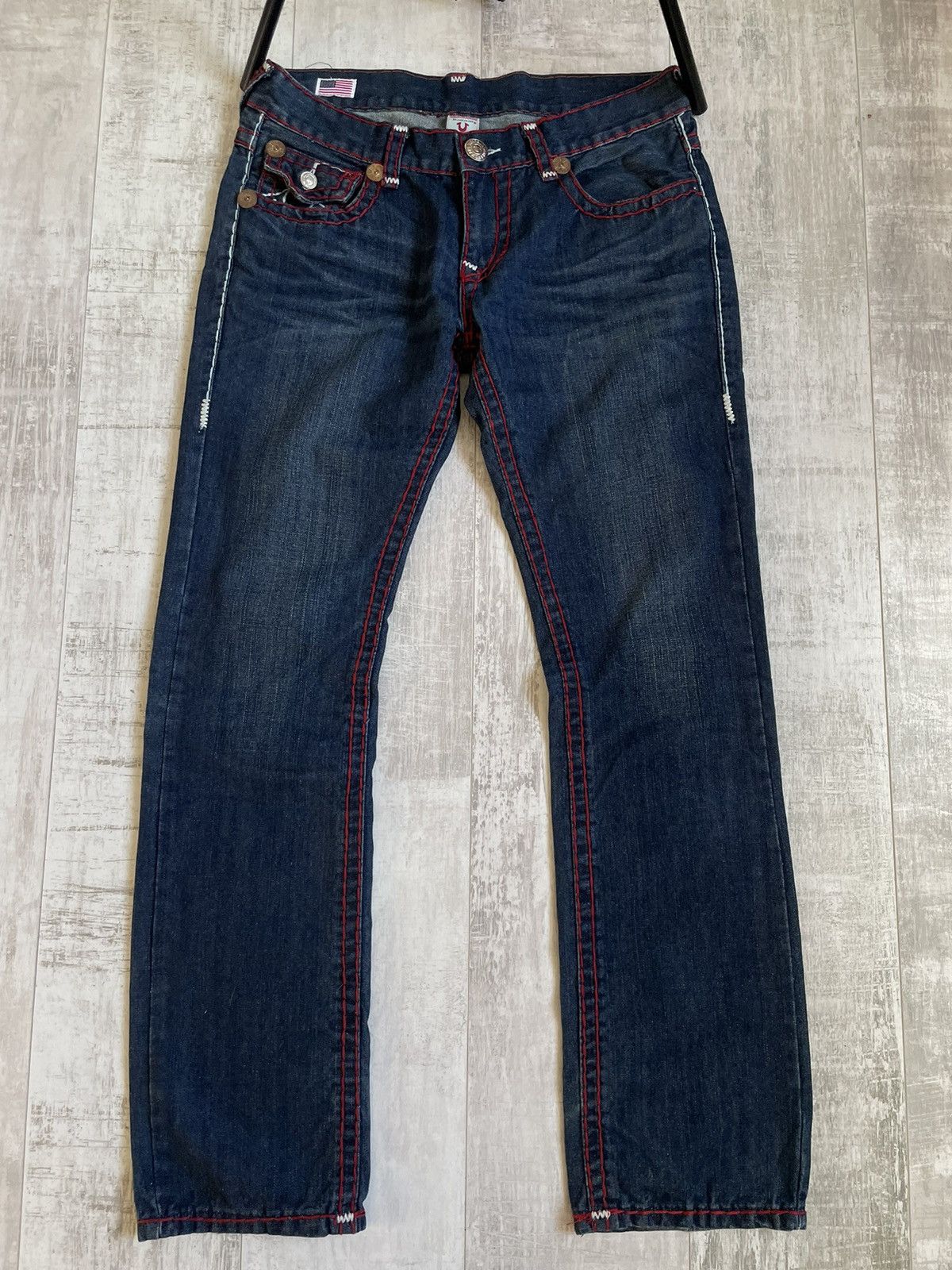 True Religion Vintage Y2K True Religion Super T Denim Jeans 00’s RARE Size US 33 - 2 Thumbnail